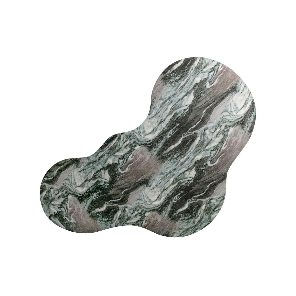 Table basse en faux marbre gris/rose