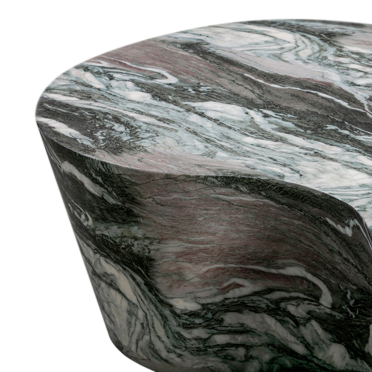 Table basse en faux marbre gris/rose