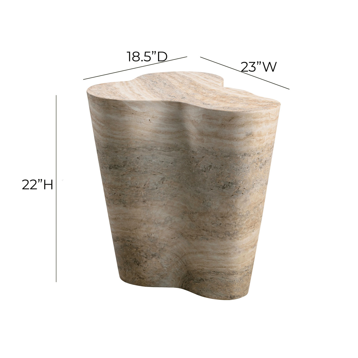 Table d'appoint haute en fausse dalle