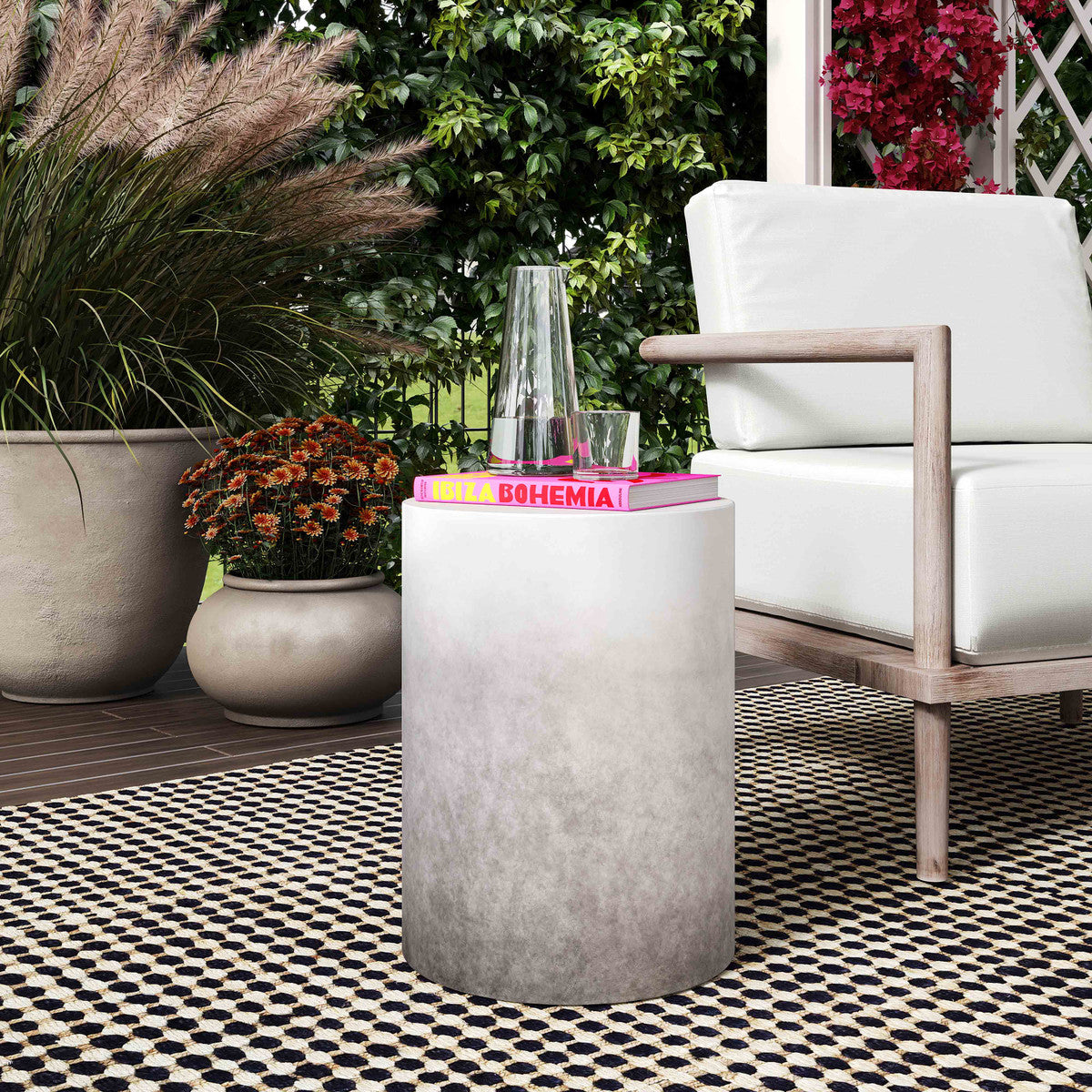 Tabouret en béton Sarana Ombre