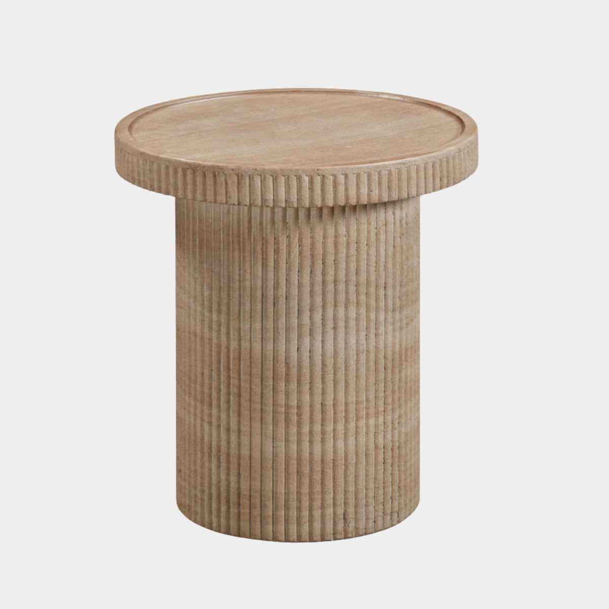 Table d'appoint d'intérieur/extérieur en faux béton travertin Darcy
