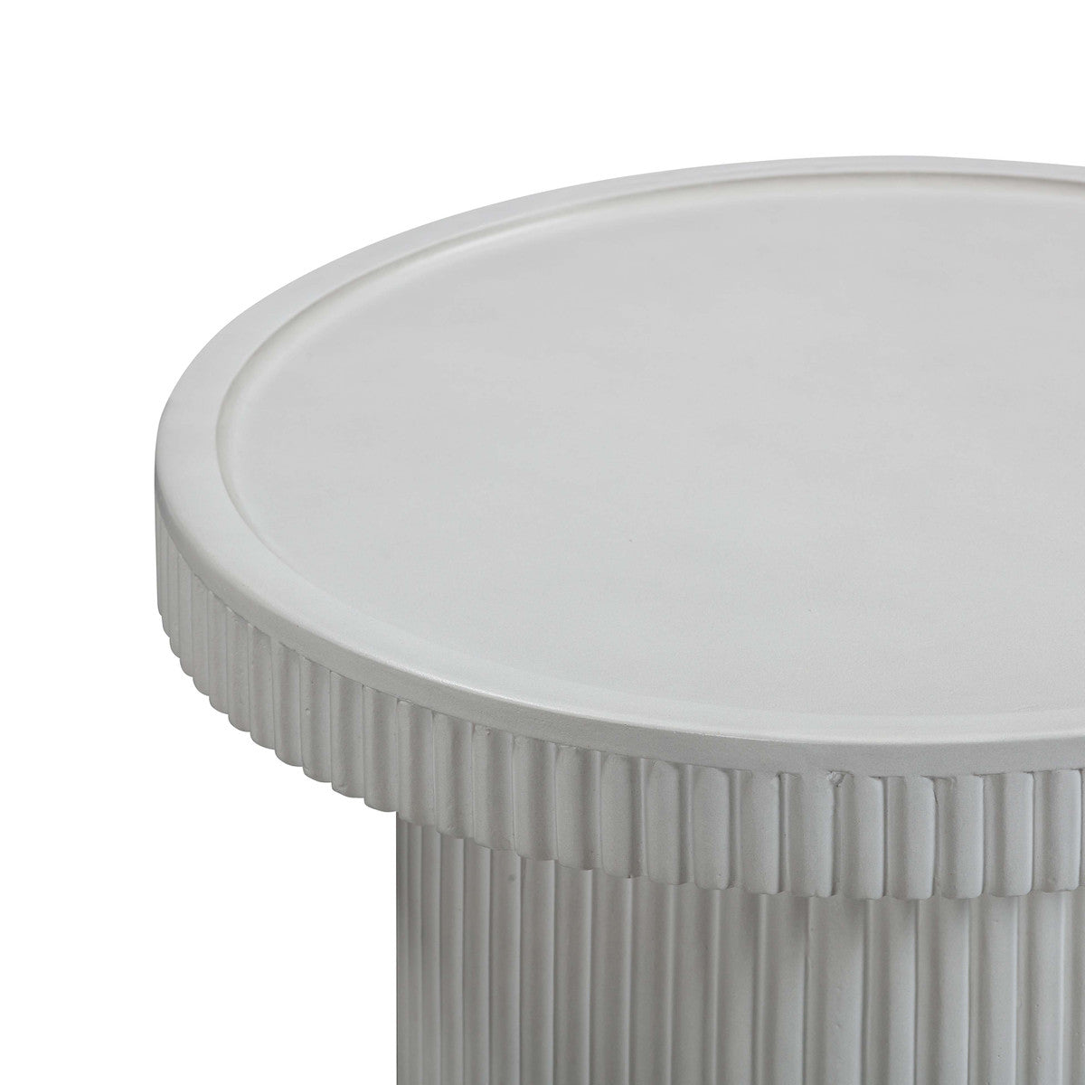 Table d'appoint d'intérieur/extérieur en béton blanc Darcy