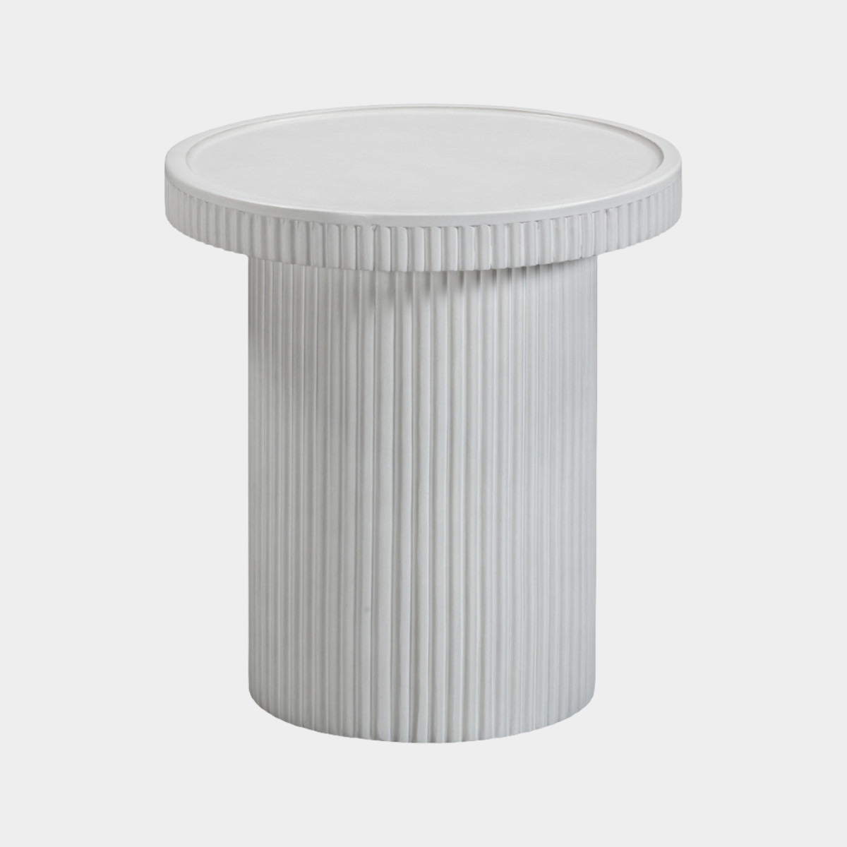 Table d'appoint d'intérieur/extérieur en béton blanc Darcy
