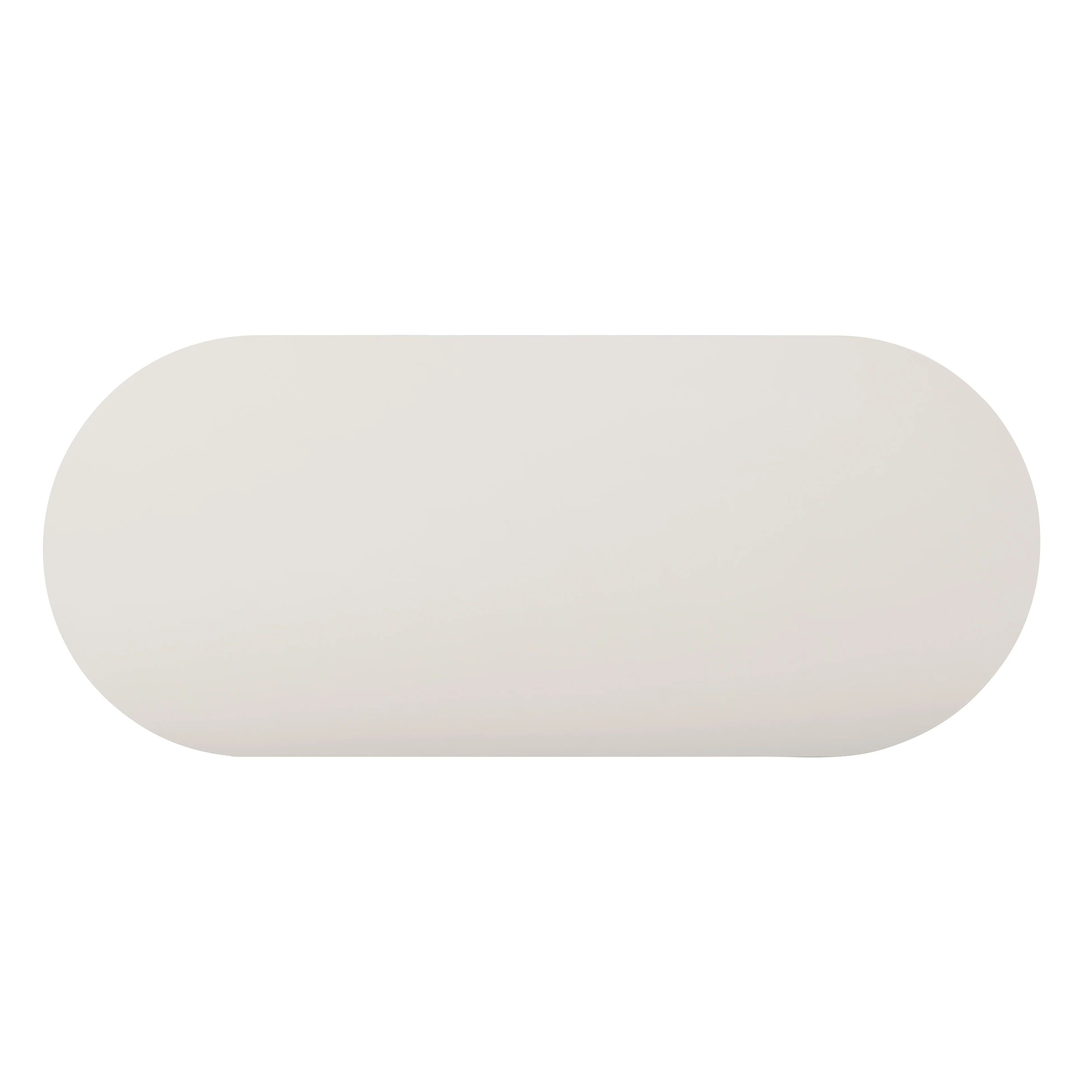 Bella 48" Cream Oval Coffee Table