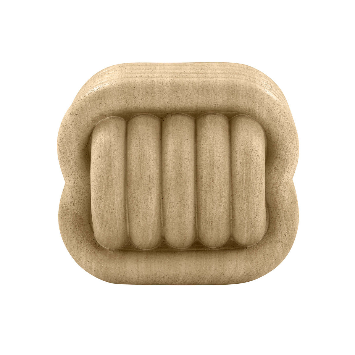 Tabouret d'appoint d'intérieur/extérieur en faux travertin Love Knot