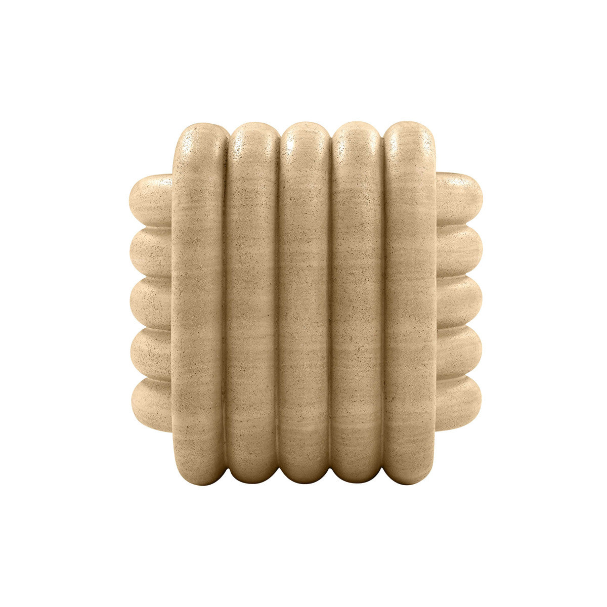 Tabouret d'appoint d'intérieur/extérieur en faux travertin Love Knot