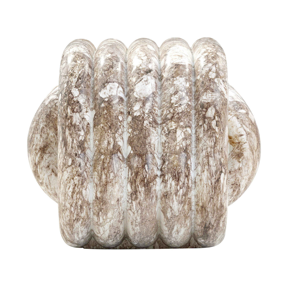 Tabouret d'appoint d'intérieur/extérieur en faux marbre Breccia Capraia Love Knot