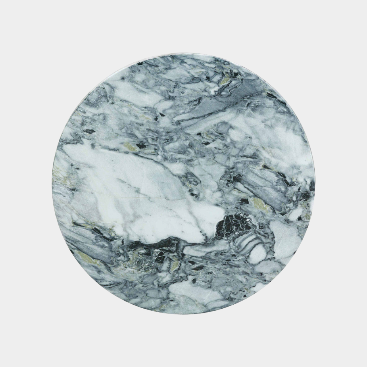 Table d'appoint d'intérieur/extérieur en béton à motif de marbre Serafina
