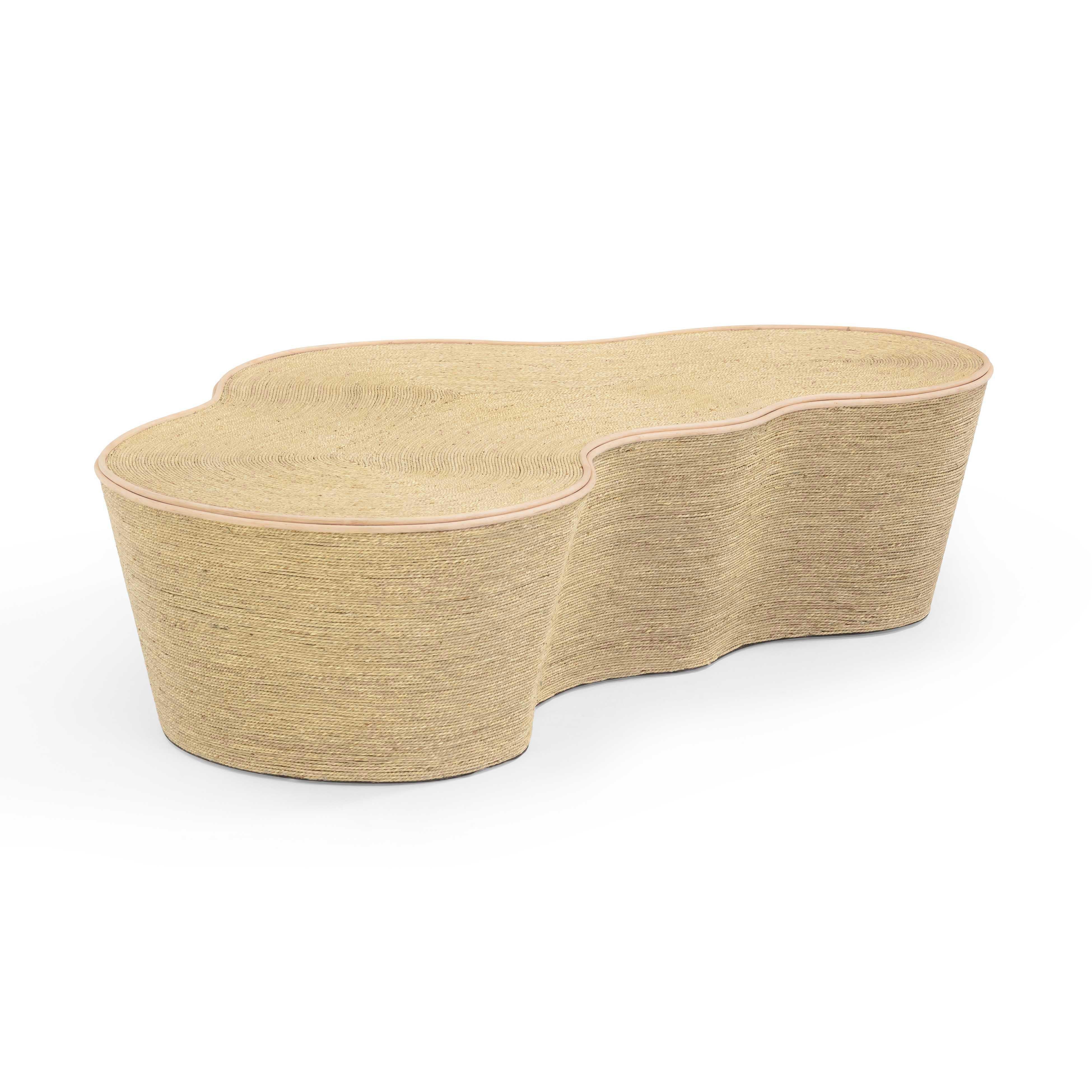 Slab 60" Natural Seagrass Coffee Table