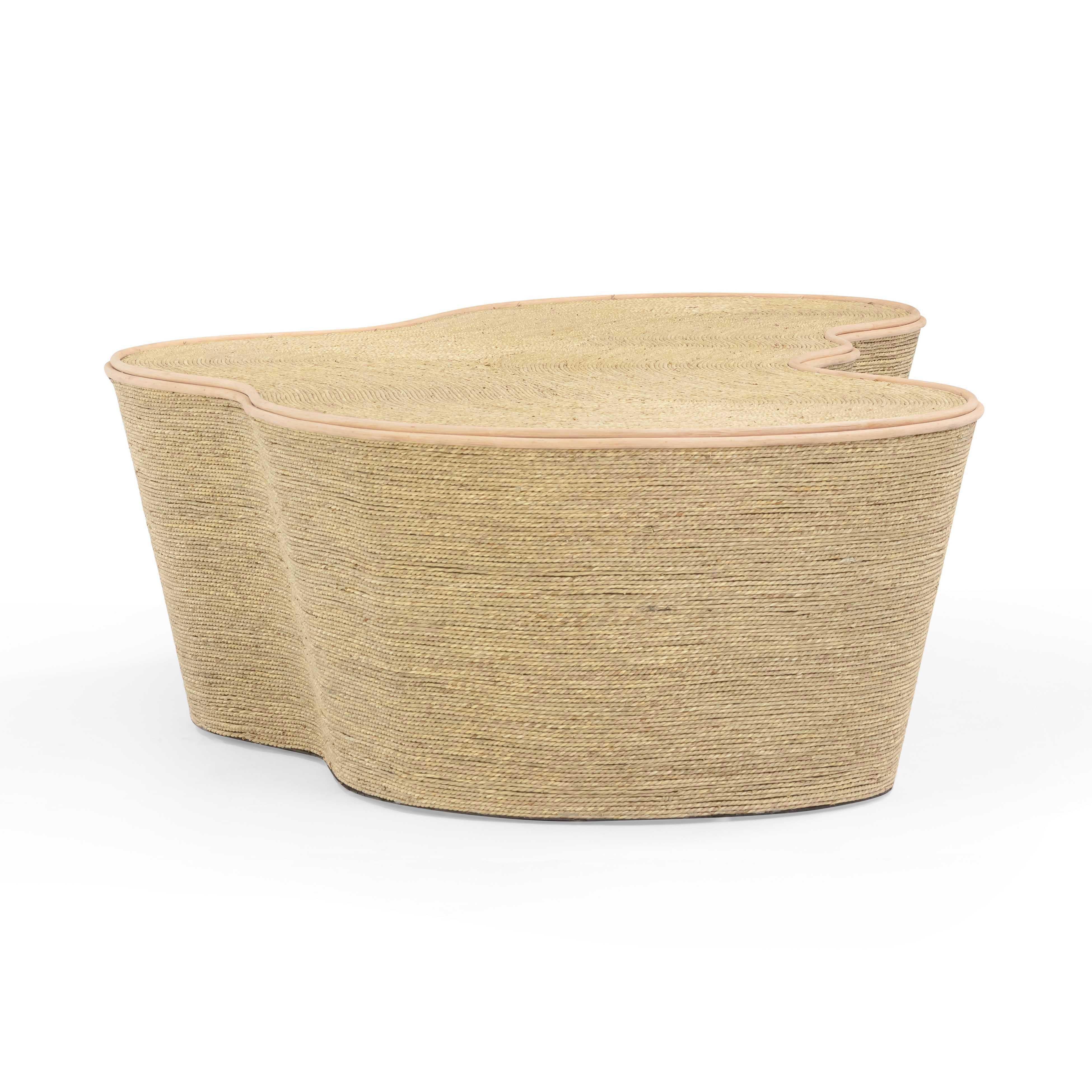 Slab 60" Natural Seagrass Coffee Table