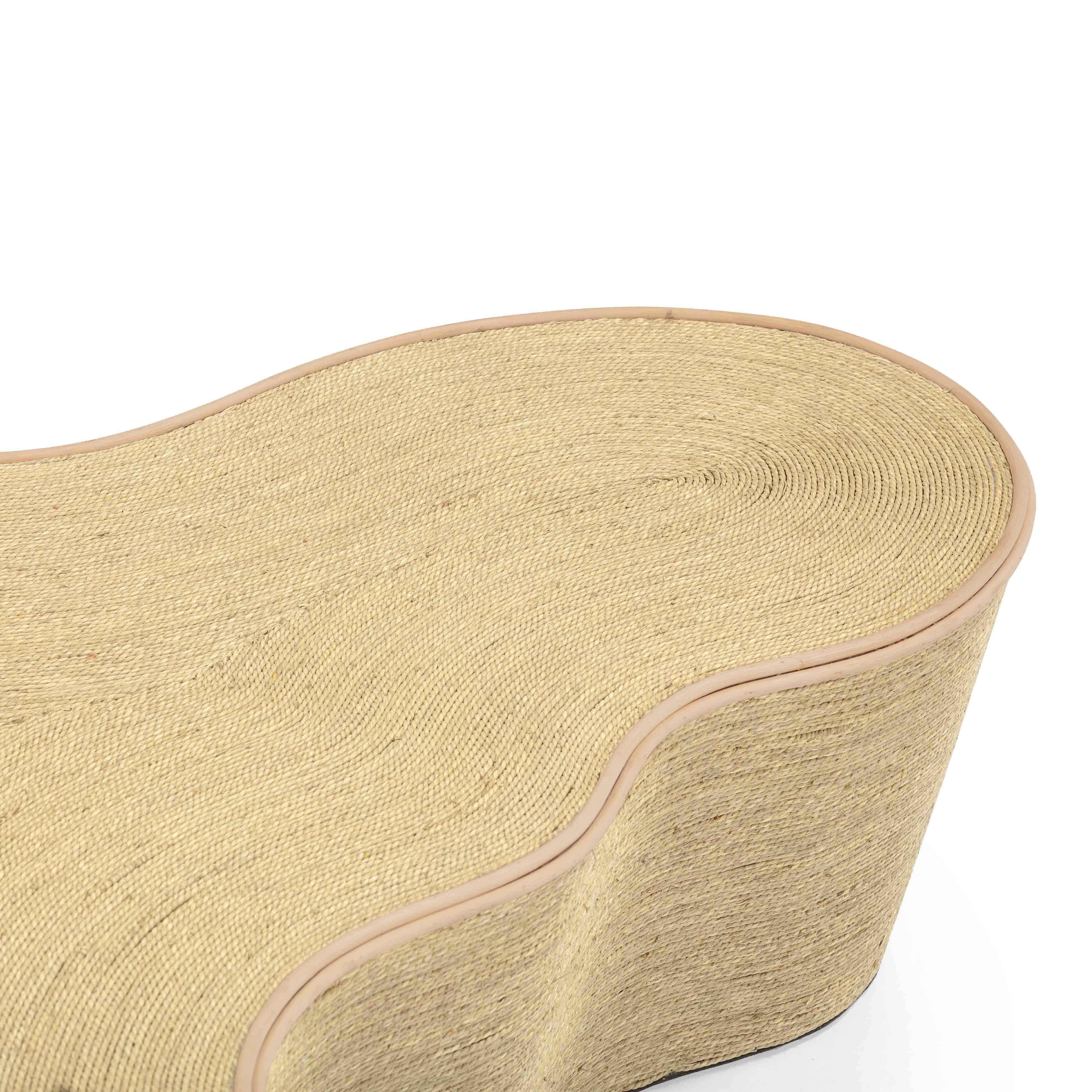 Slab 60" Natural Seagrass Coffee Table
