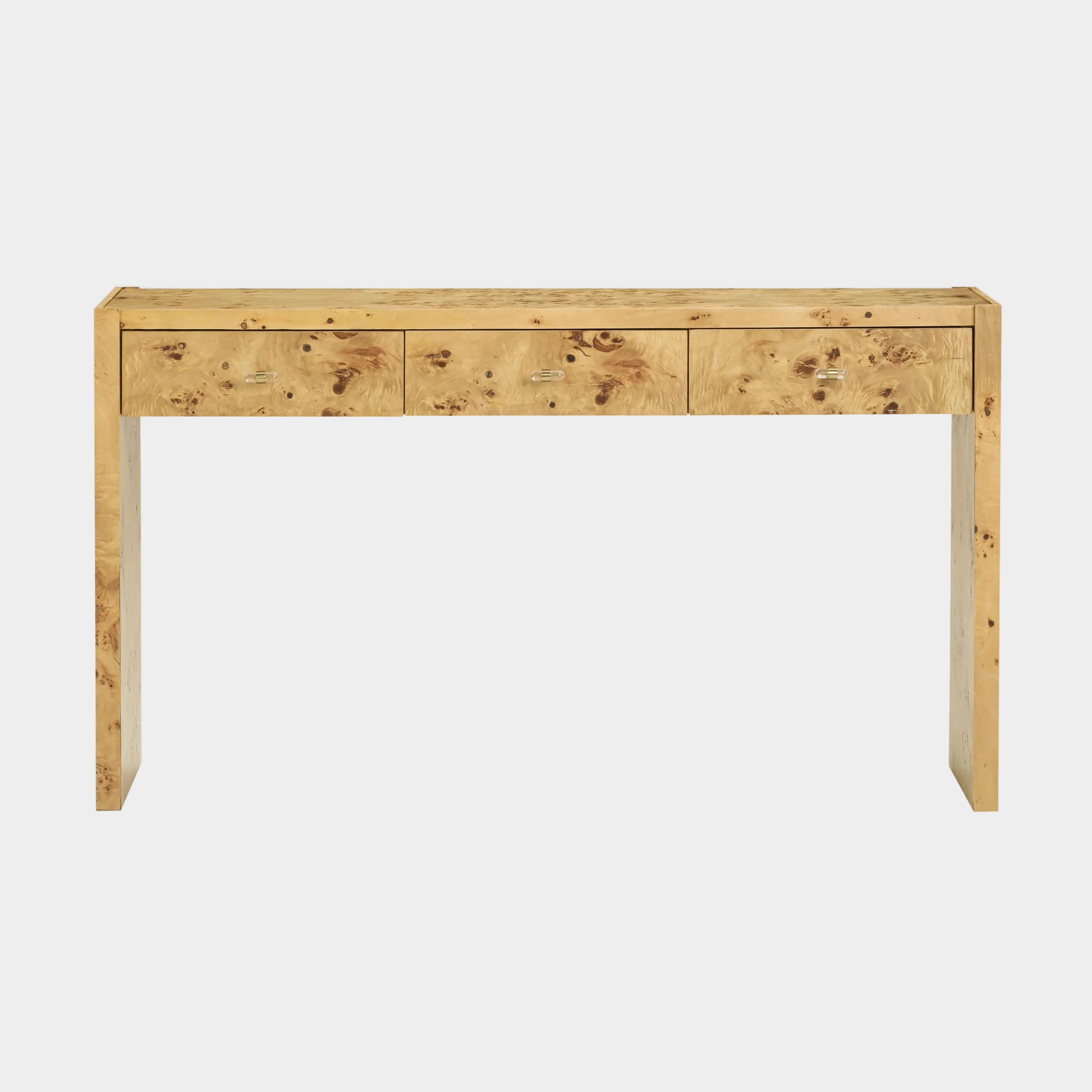 Brandyss 54" Burl Console Table