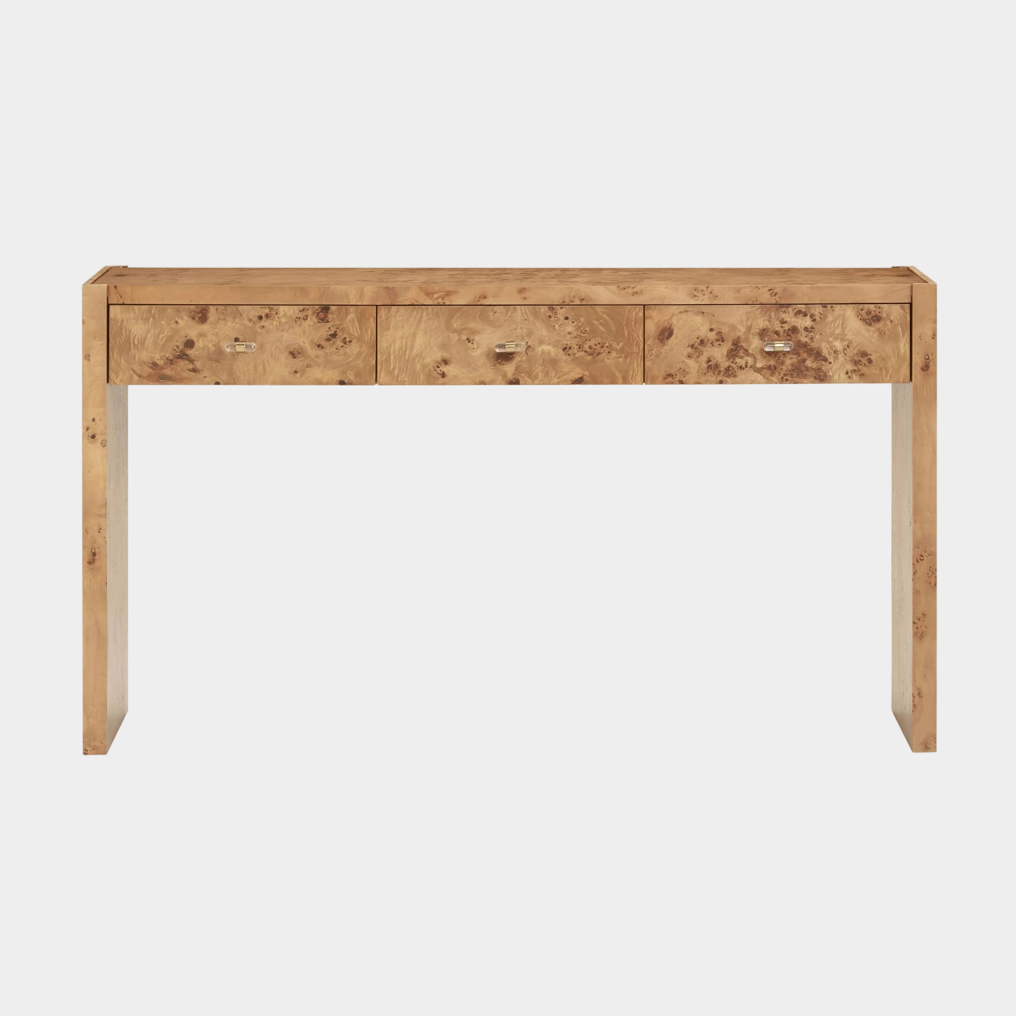 Brandyss 54" Burl Console Table