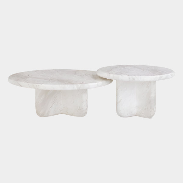 Juju Faux Marble Indoor/Outdoor Round Coffee Table (24"-32")