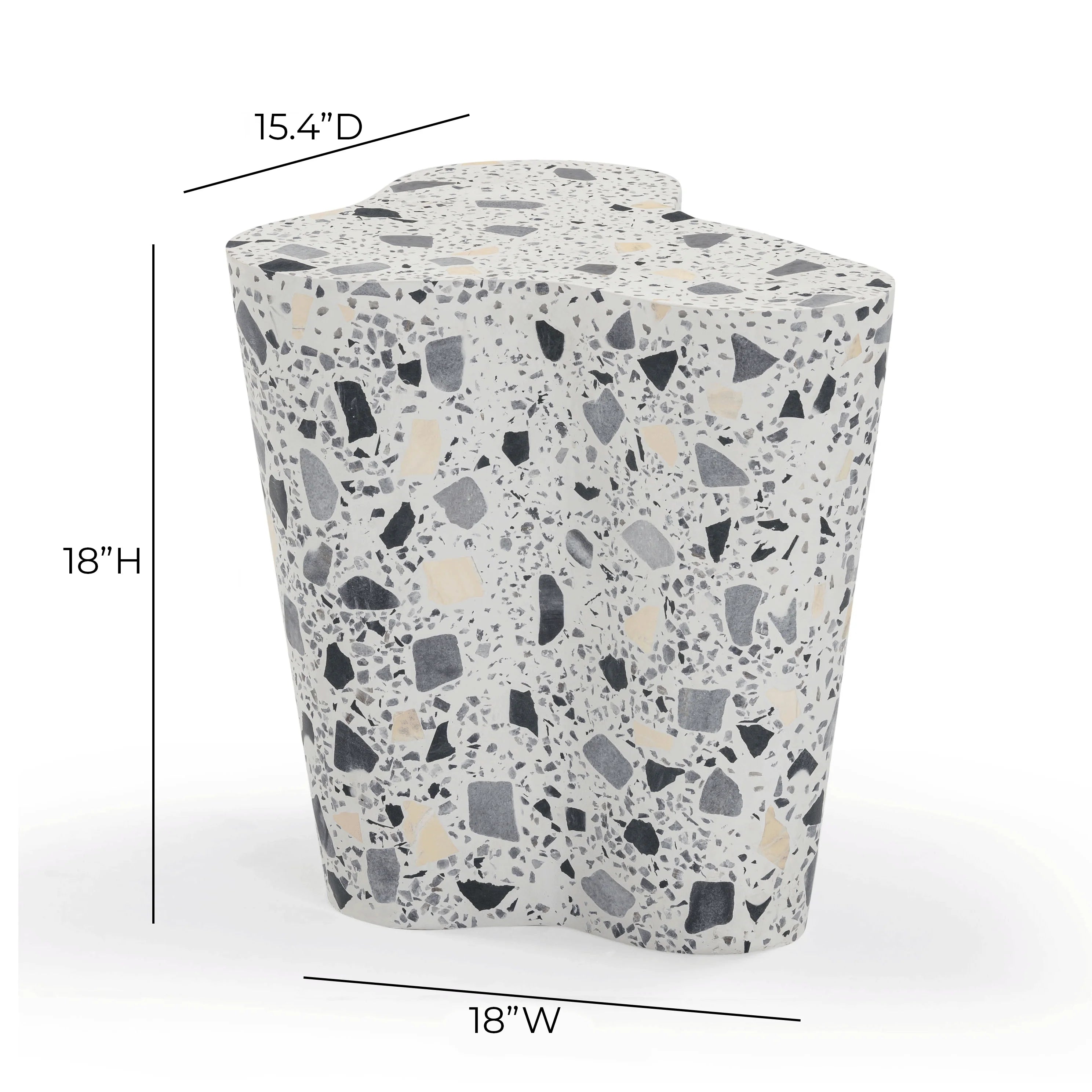 Slab Faux Terrazzo Indoor/Outdoor Side Table