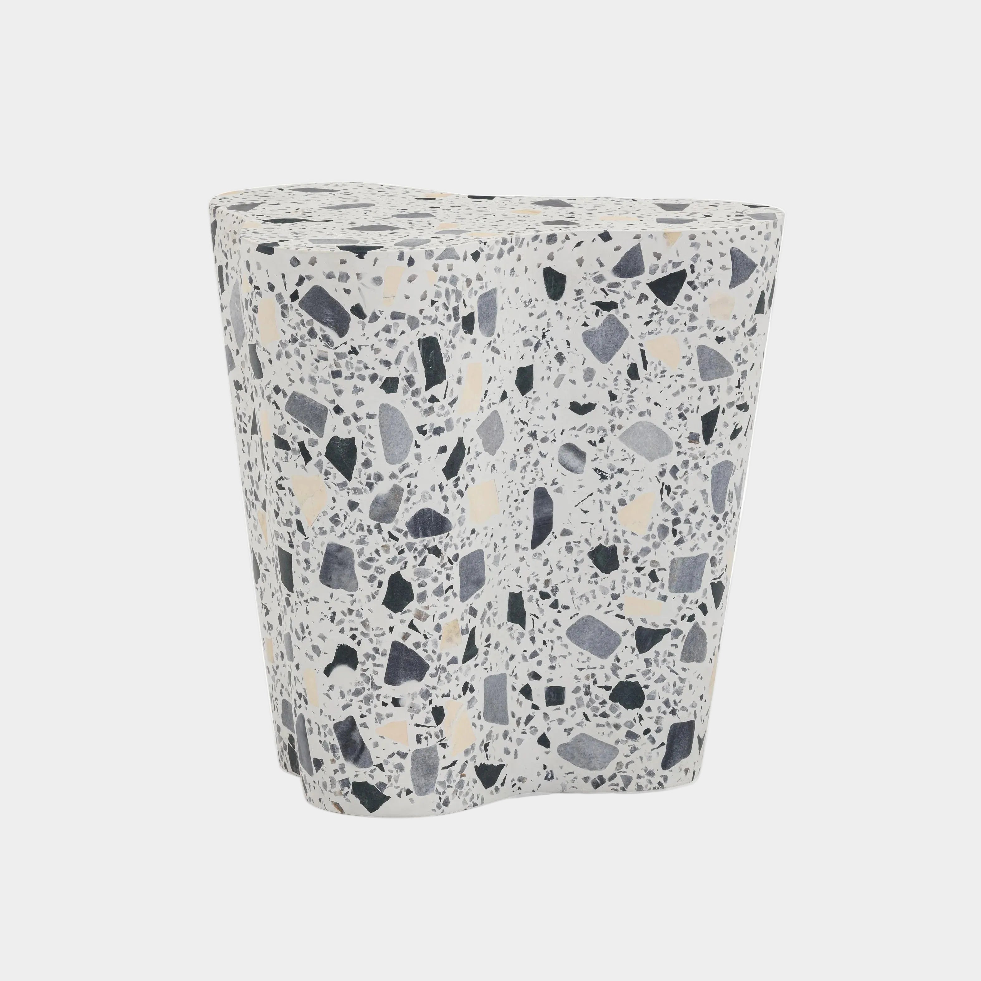 Slab Faux Terrazzo Indoor/Outdoor Side Table