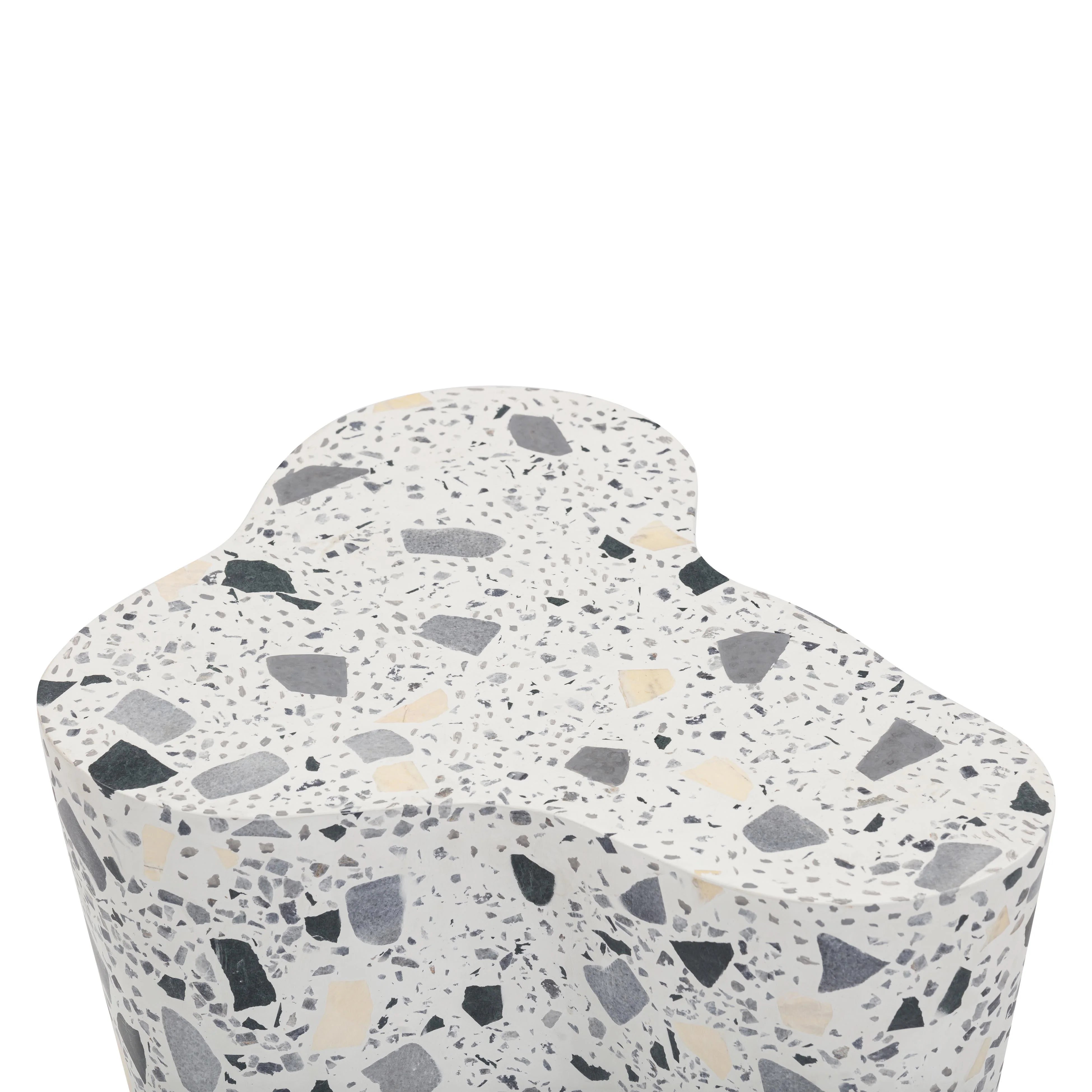 Slab Faux Terrazzo Indoor/Outdoor Side Table