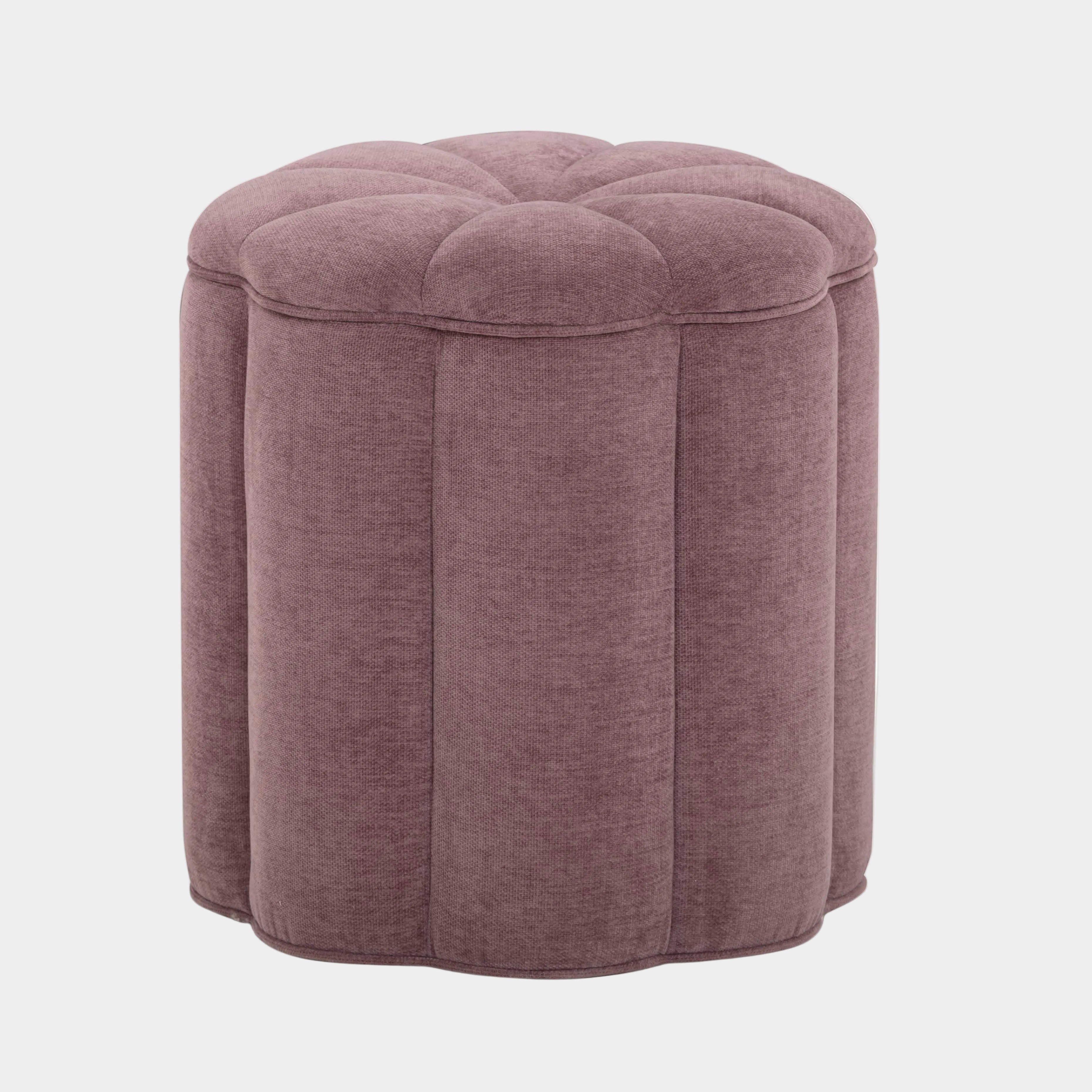 Fleur Textured Performance Velvet Storage Ottoman