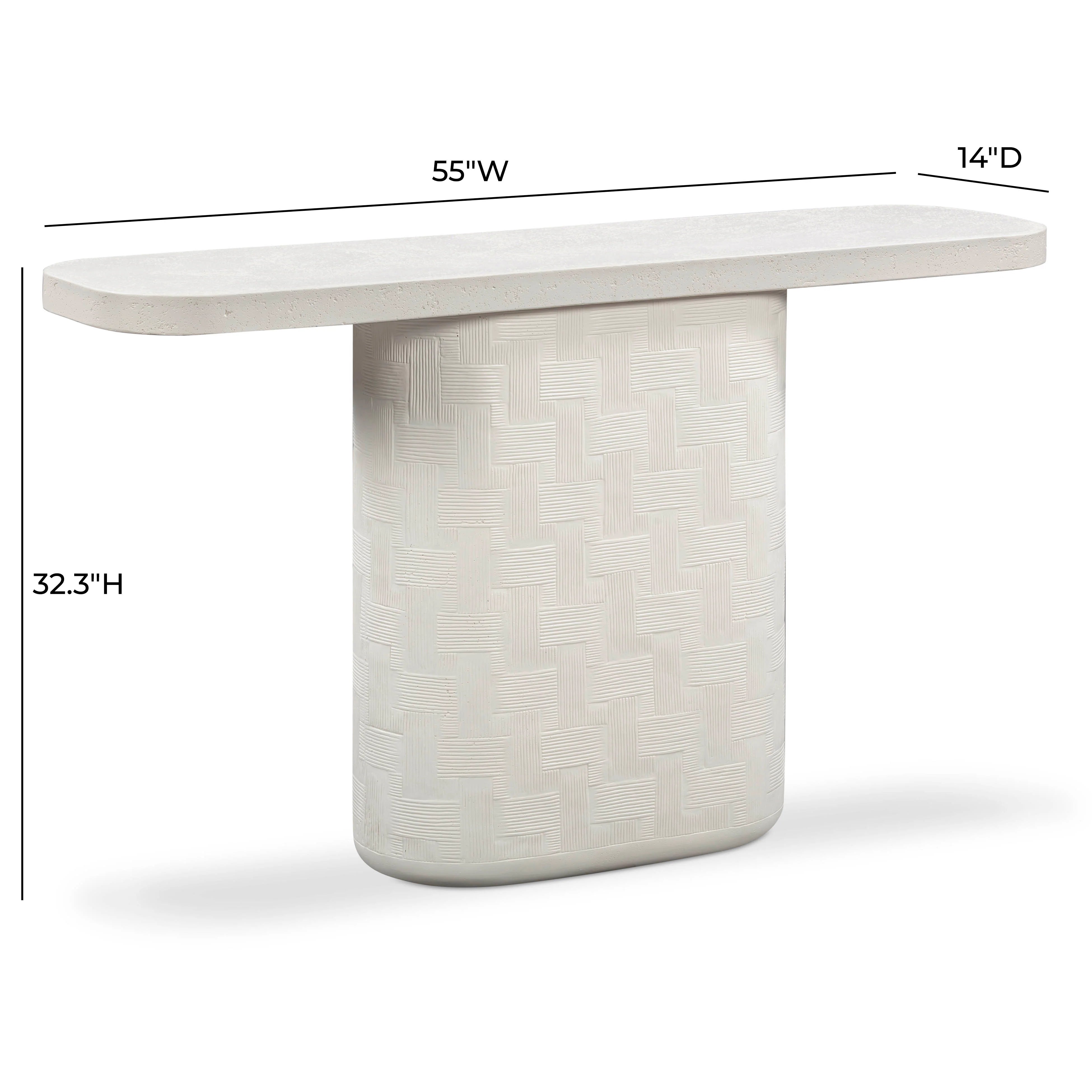 Suraya 55" Indoor/Outdoor Concrete Console Table