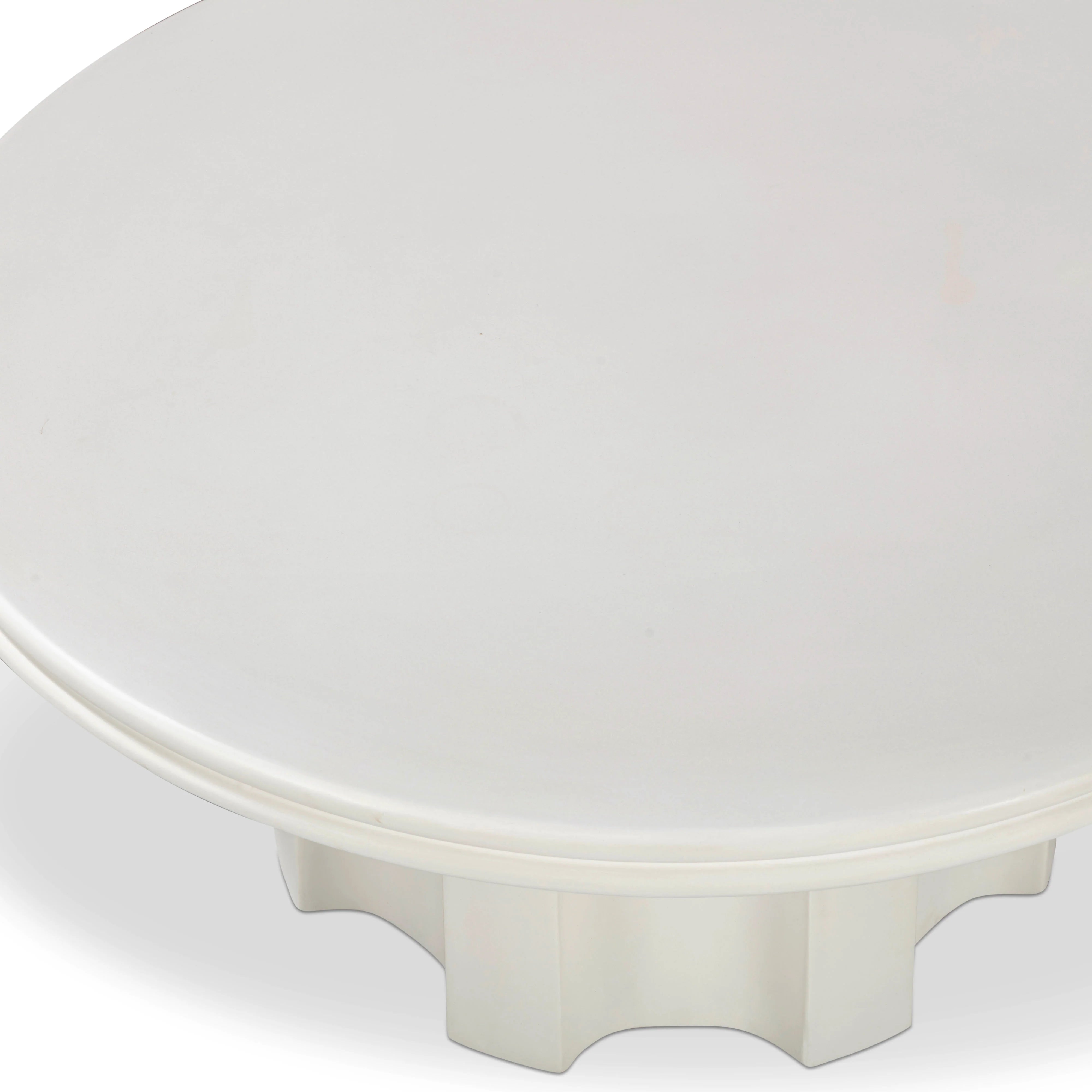 Cassandra 38" Ivory Indoor/Outdoor Concrete Round Coffee Table