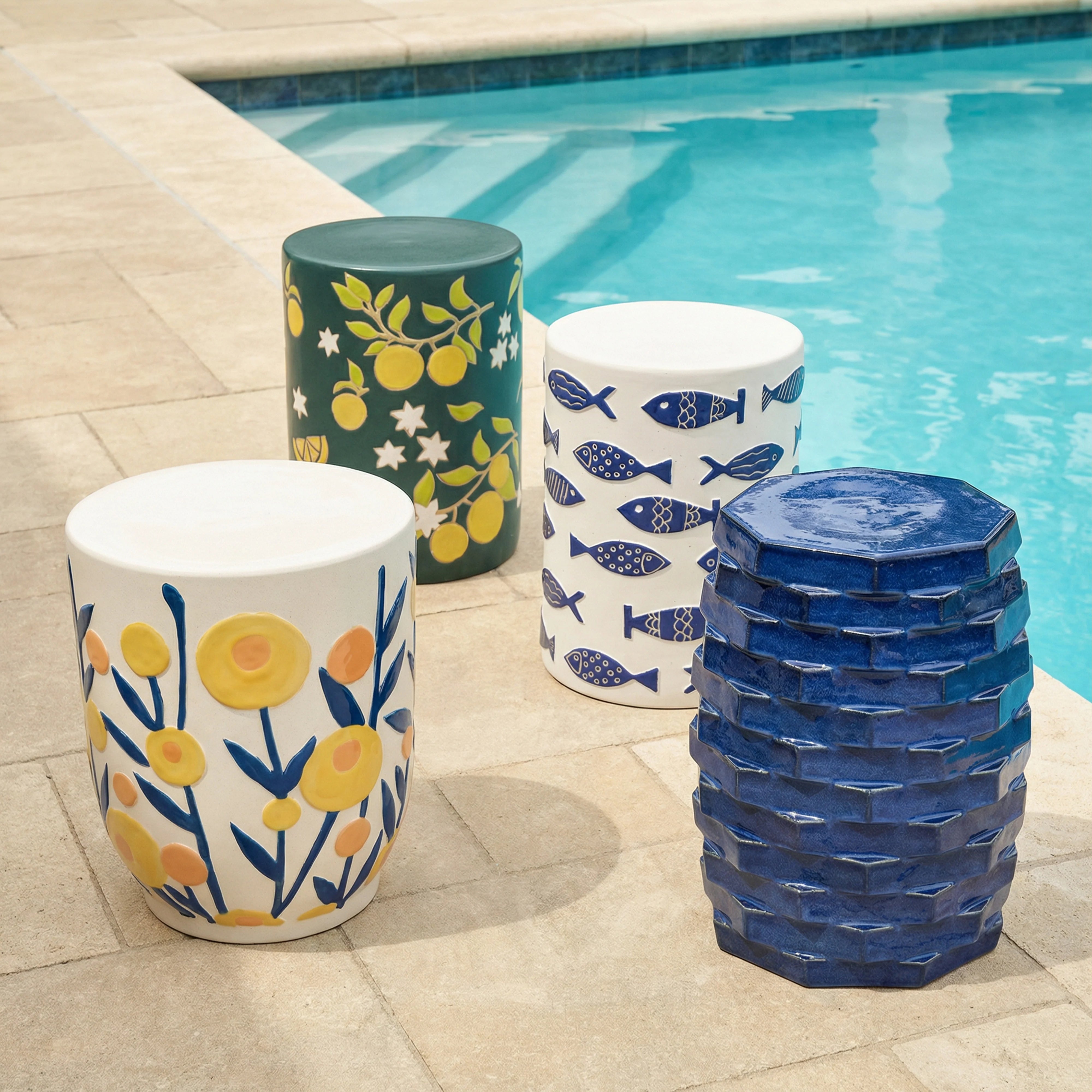 Ceramic Summer Garden Indoor/Outdoor Table