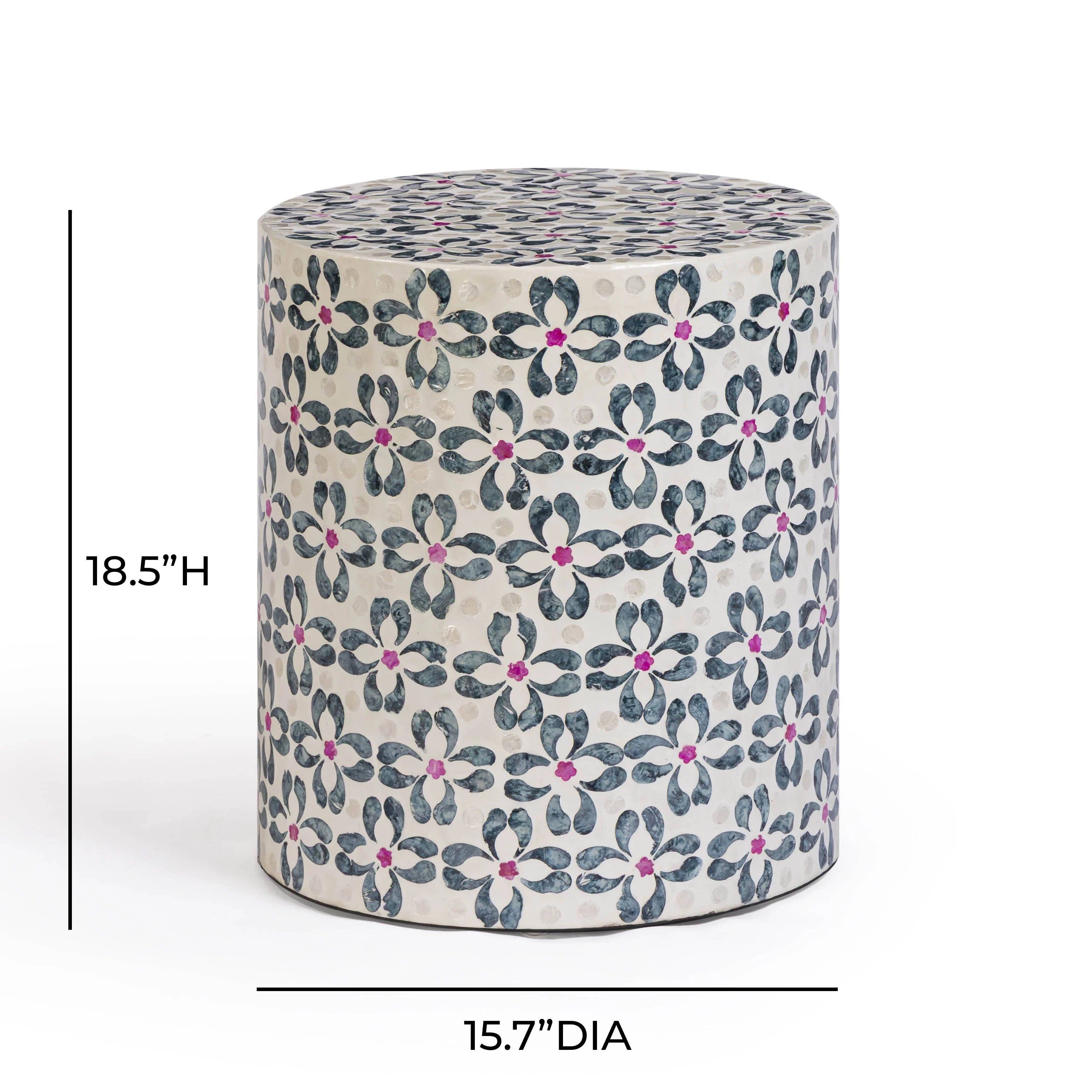 Lorna Capiz Shell Accent Stool