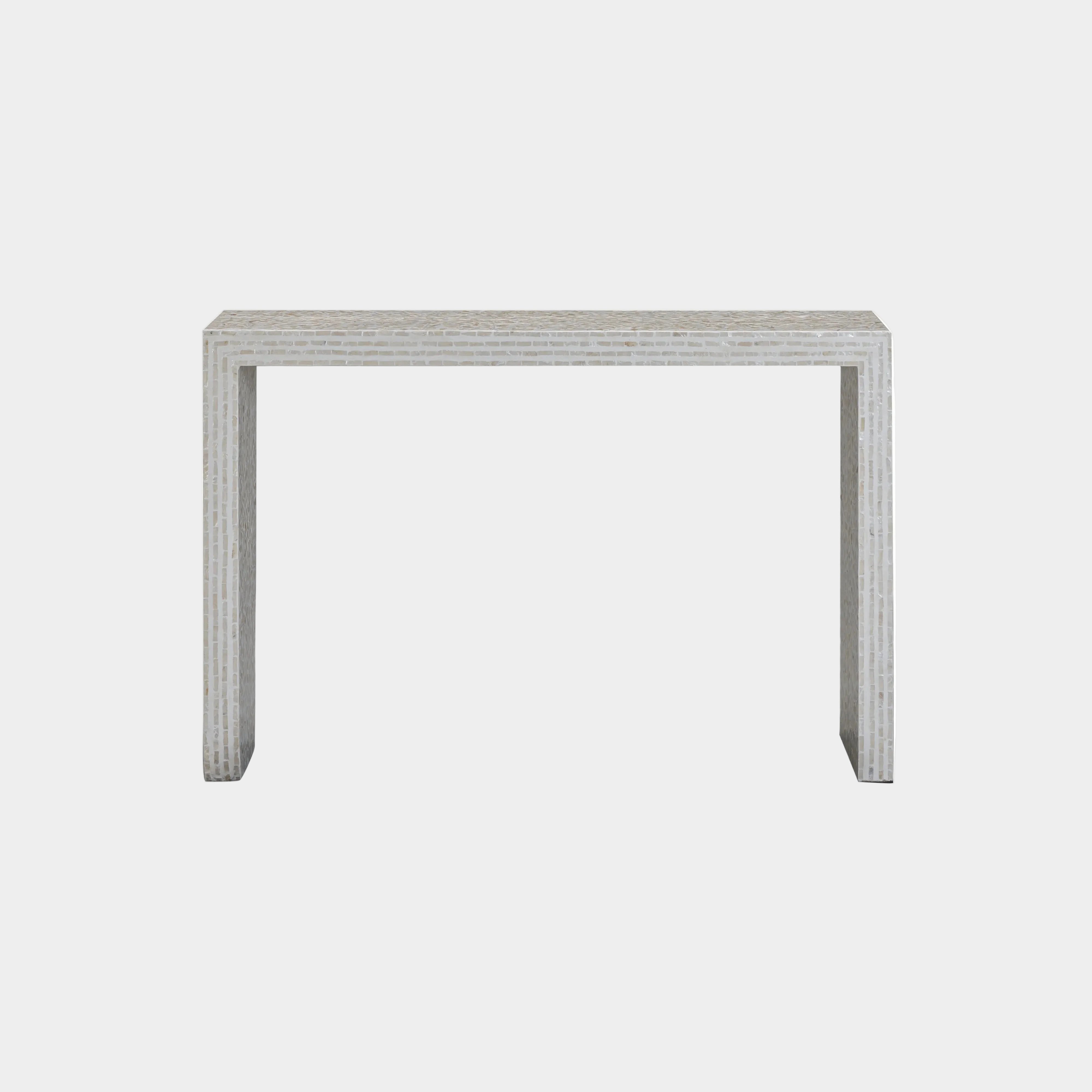 Cyprus 47" Cream Capiz Shell Console Table