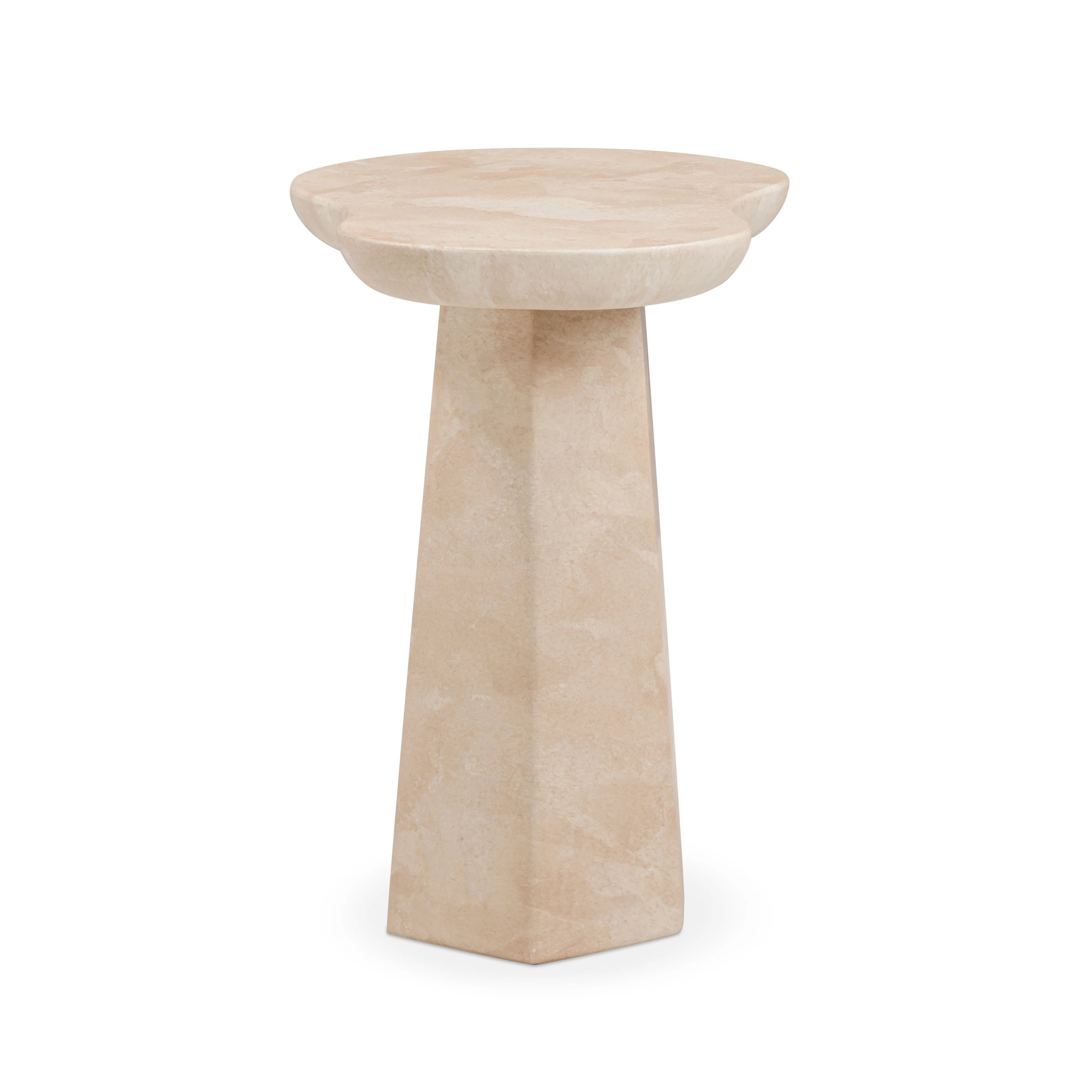 Zaya Rose Faux Marble Indoor/Outdoor Concrete Side Table