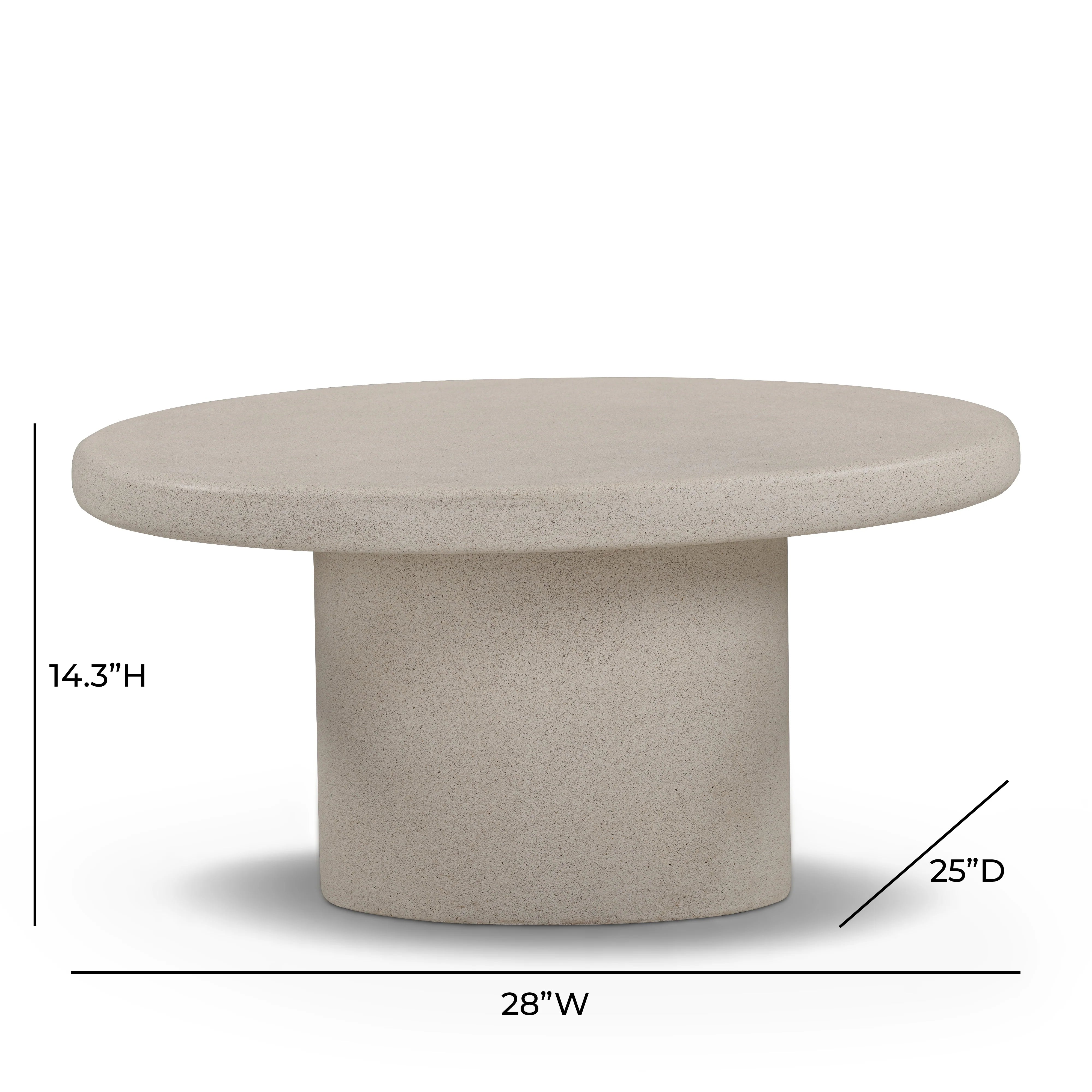 Jade Concrete Indoor/Outdoor Coffee Table (28"-34")