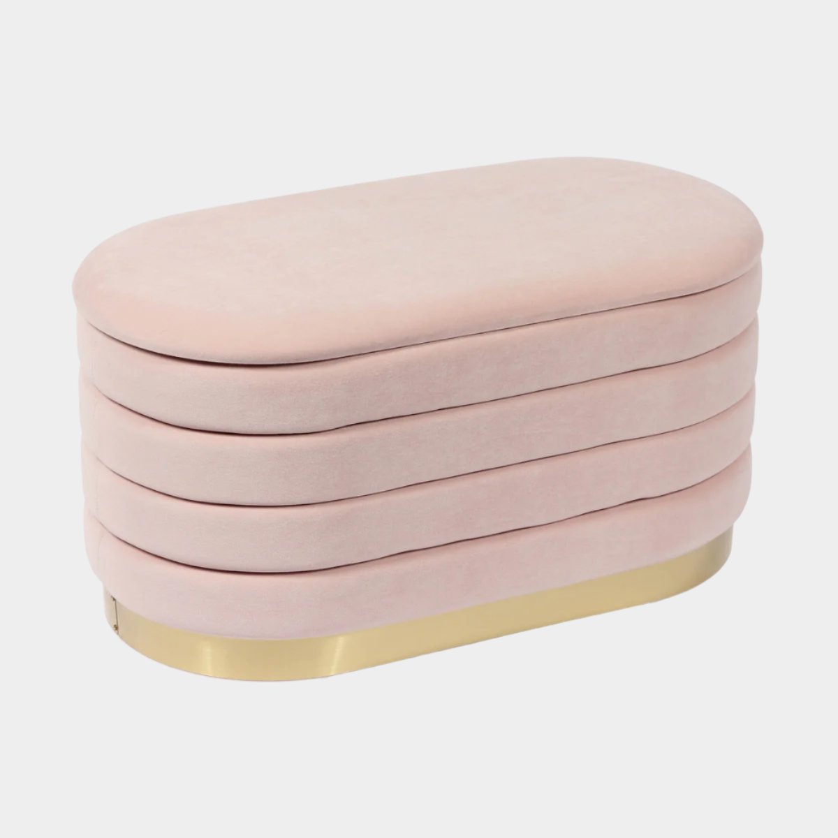 Banc de rangement en velours Lillian