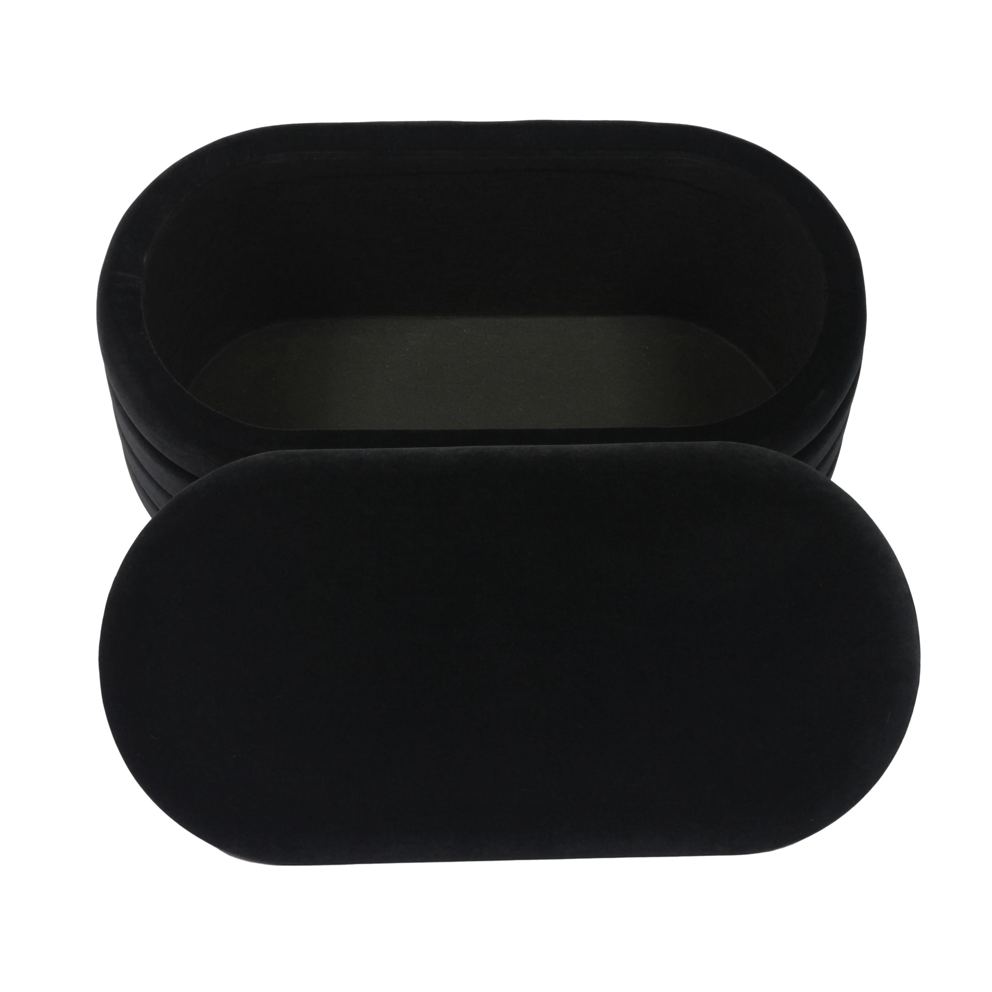Banc de rangement en velours Lillian