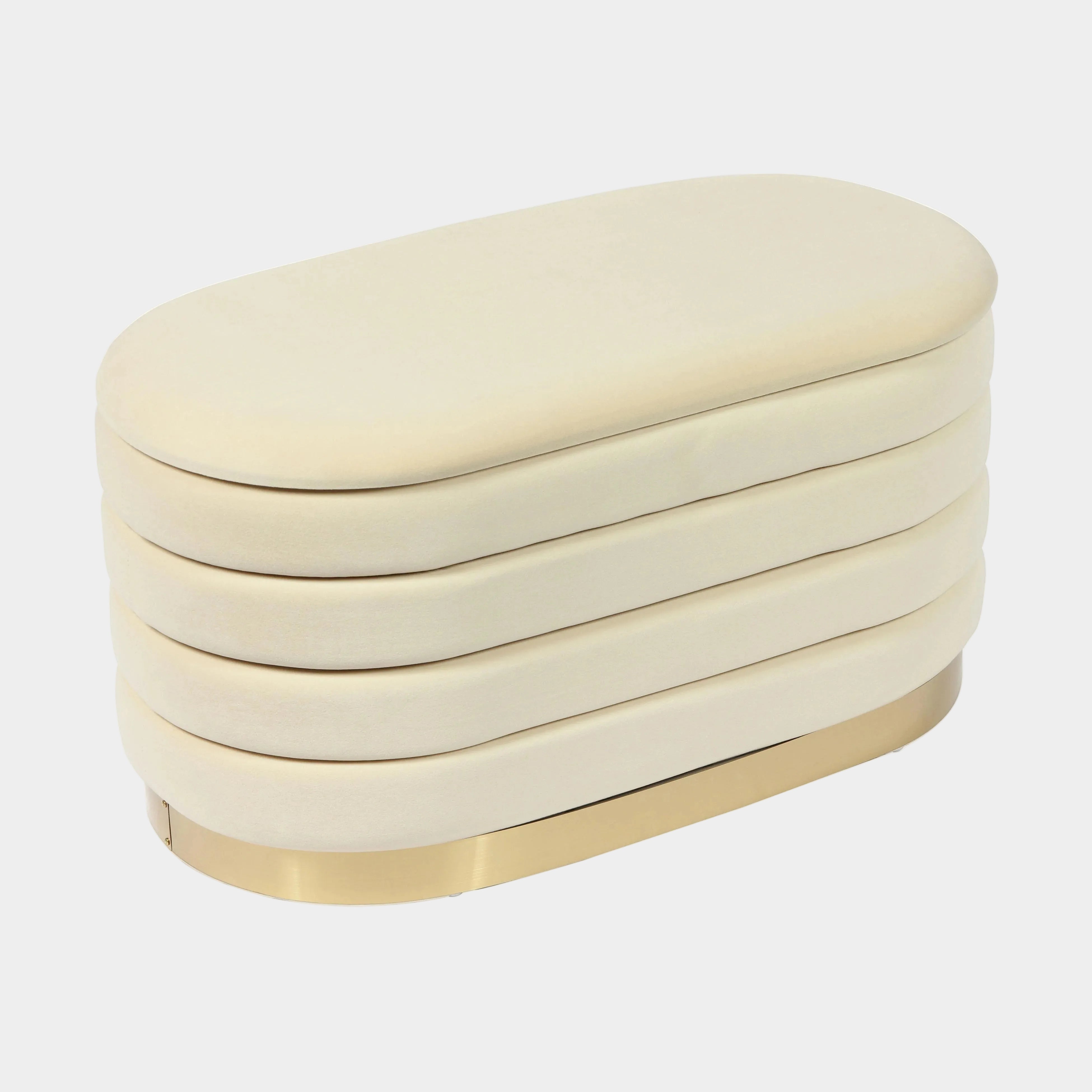 Banc de rangement en velours Lillian