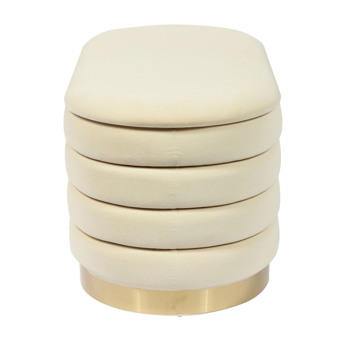 Banc de rangement en velours Lillian