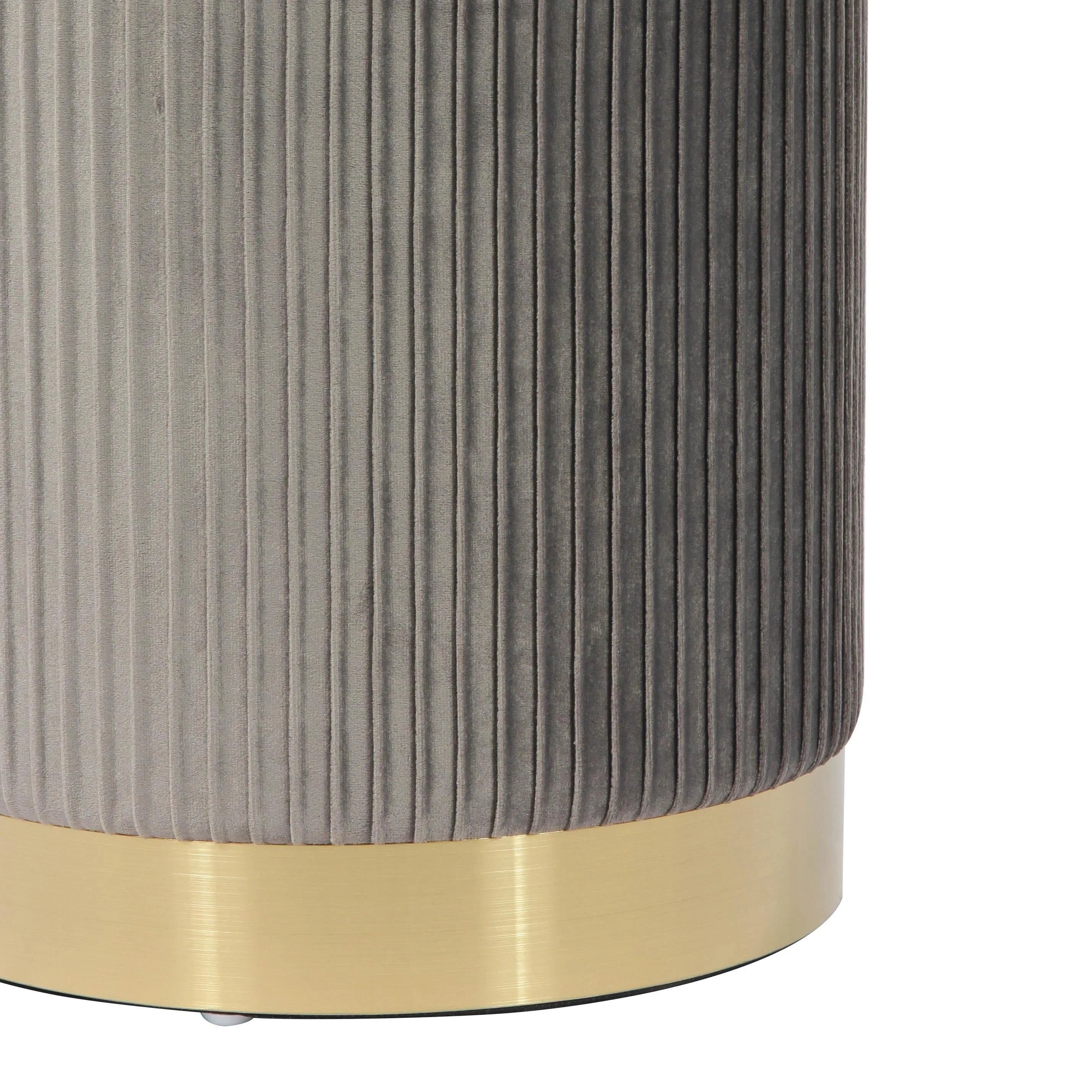 Zoe Performance Velvet Storage Ottoman