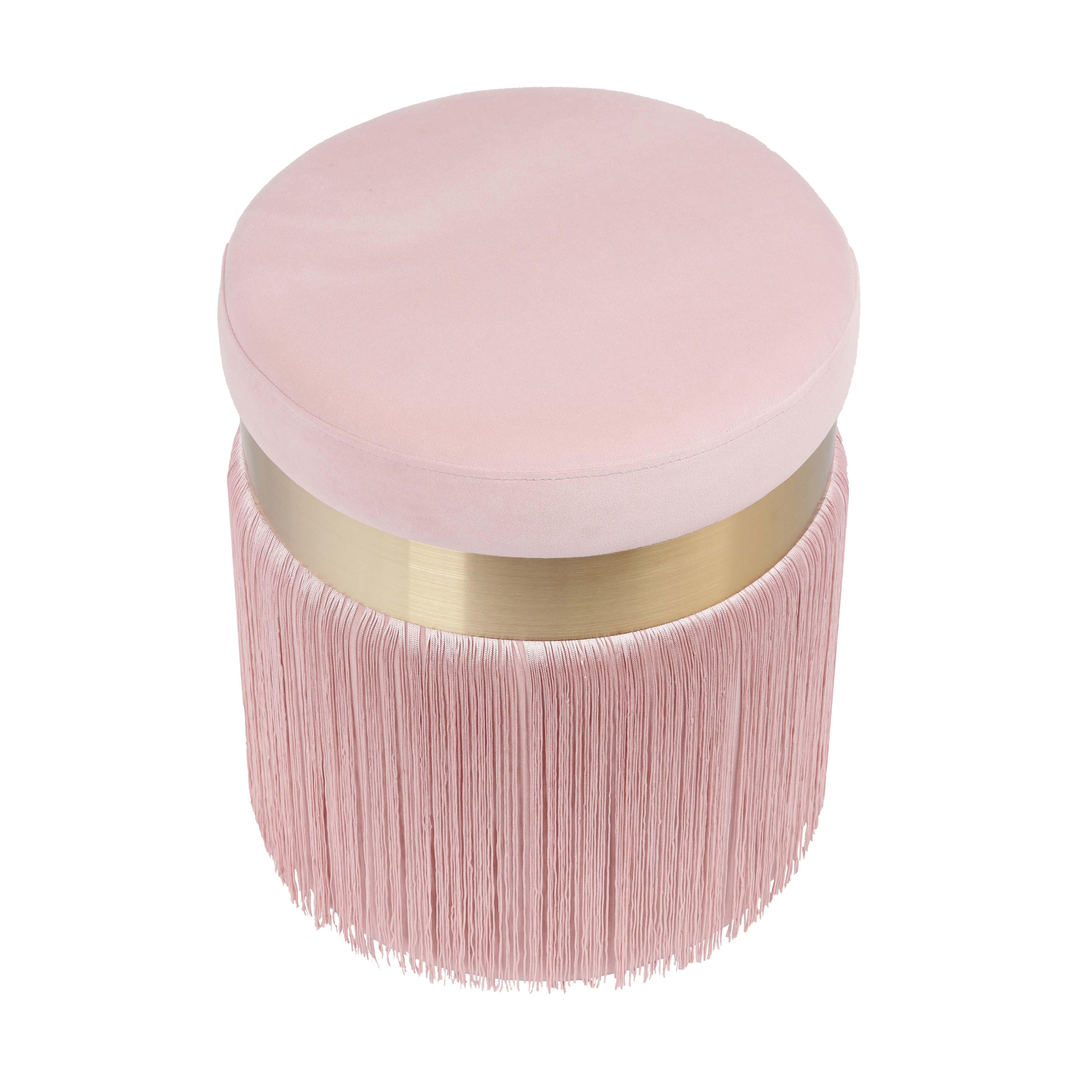 Melody Velvet Tasseled Ottoman