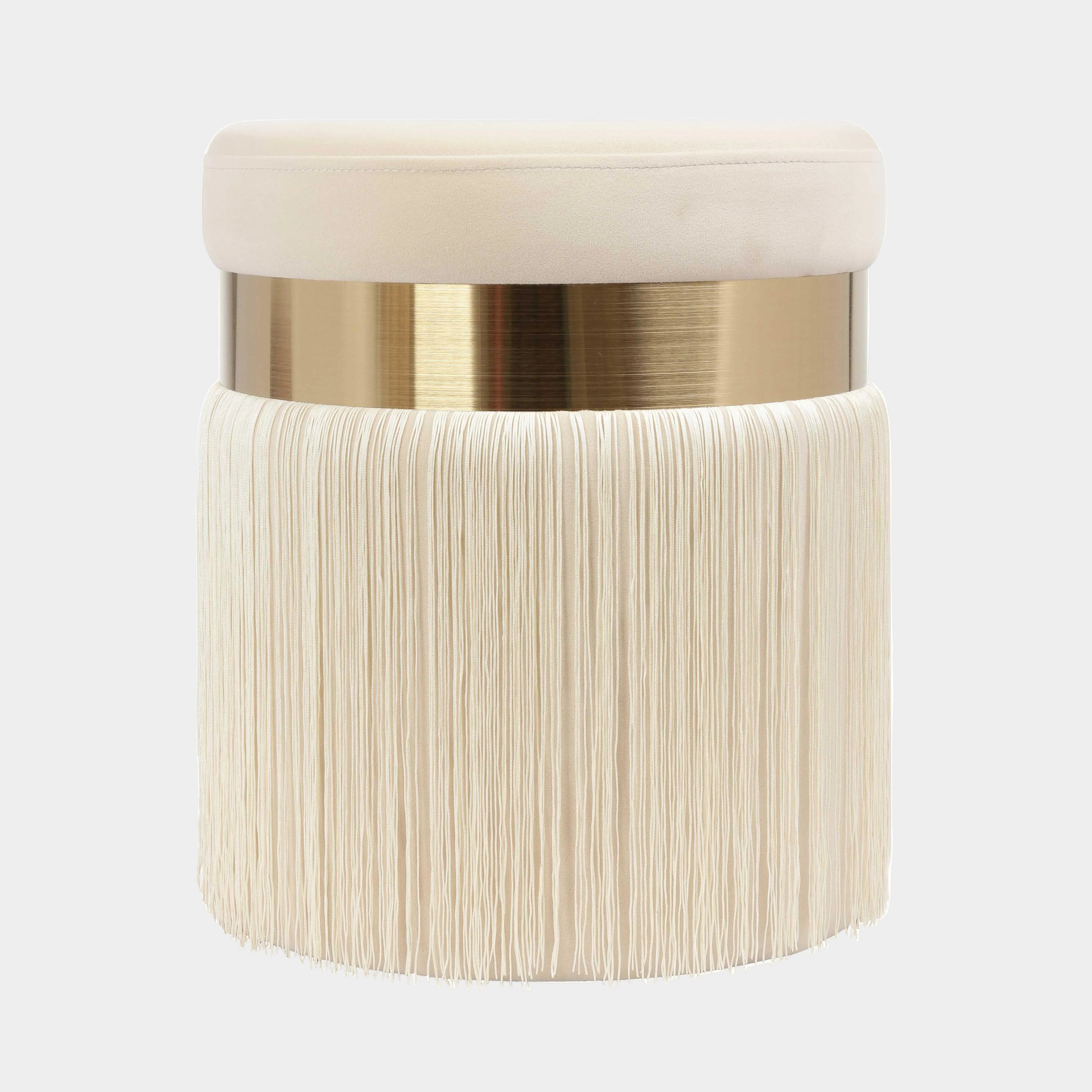 Melody Velvet Tasseled Ottoman