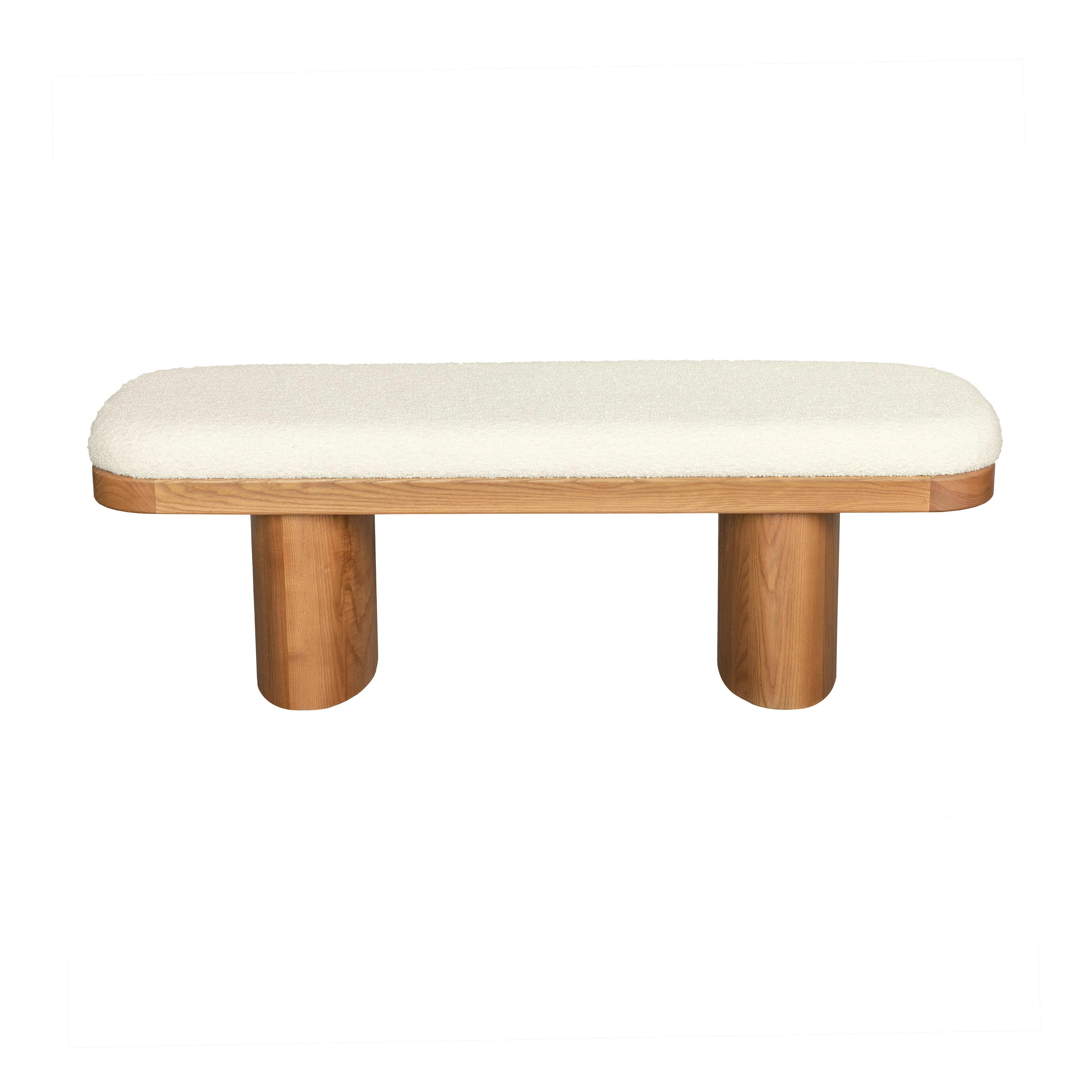 Banc en bois Boucle Performance Ollie White