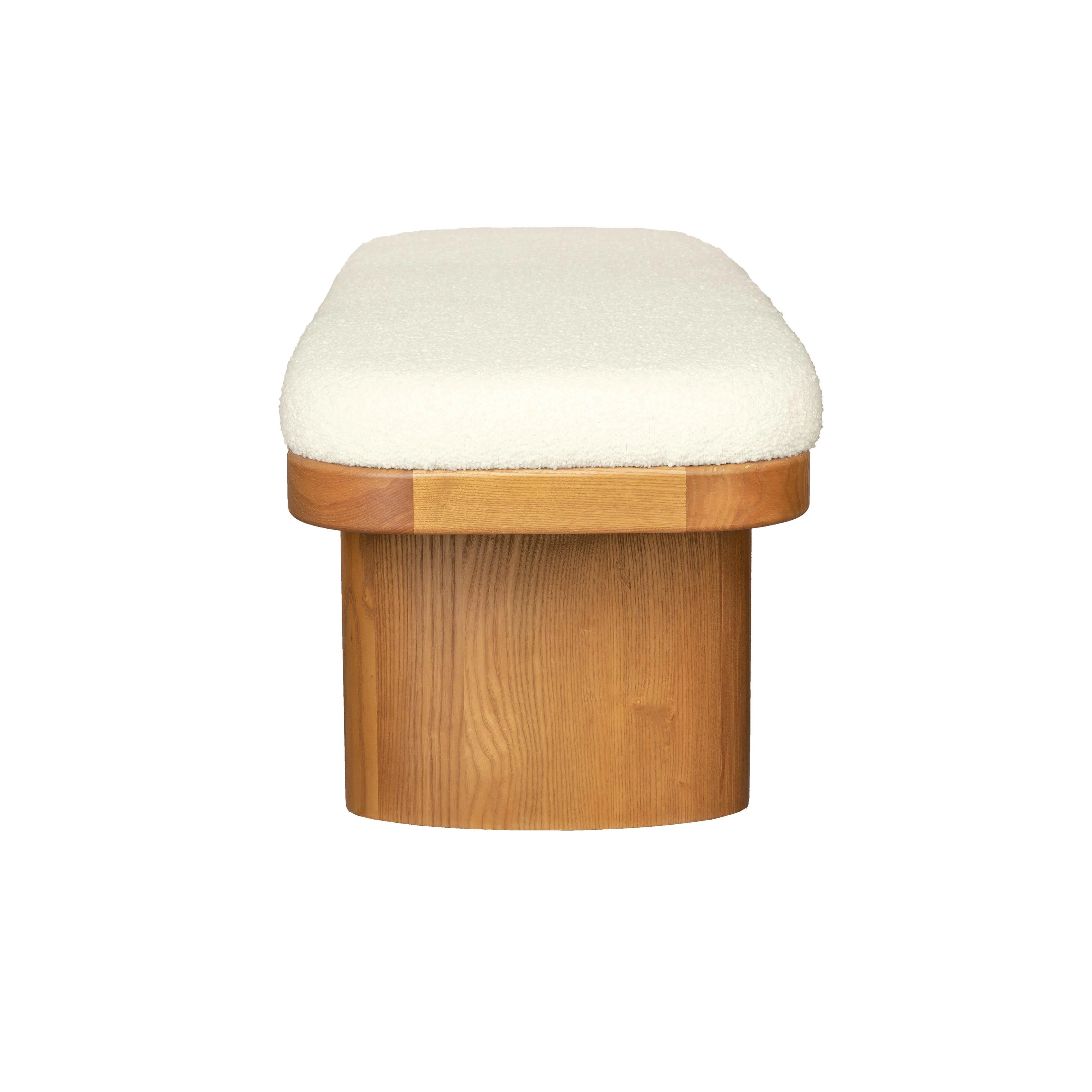 Banc en bois Boucle Performance Ollie White