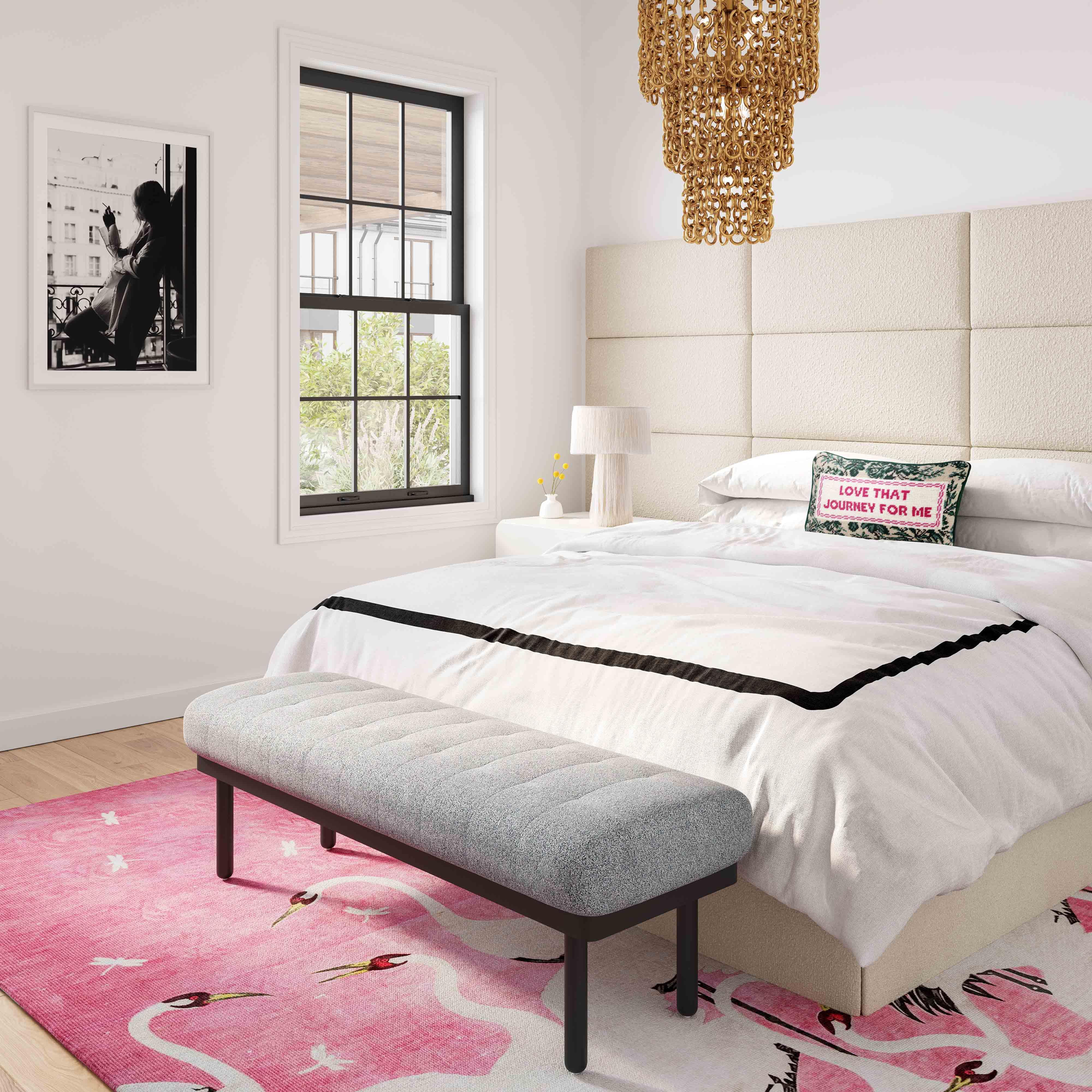 Olivia 53" Performance Boucle Bench