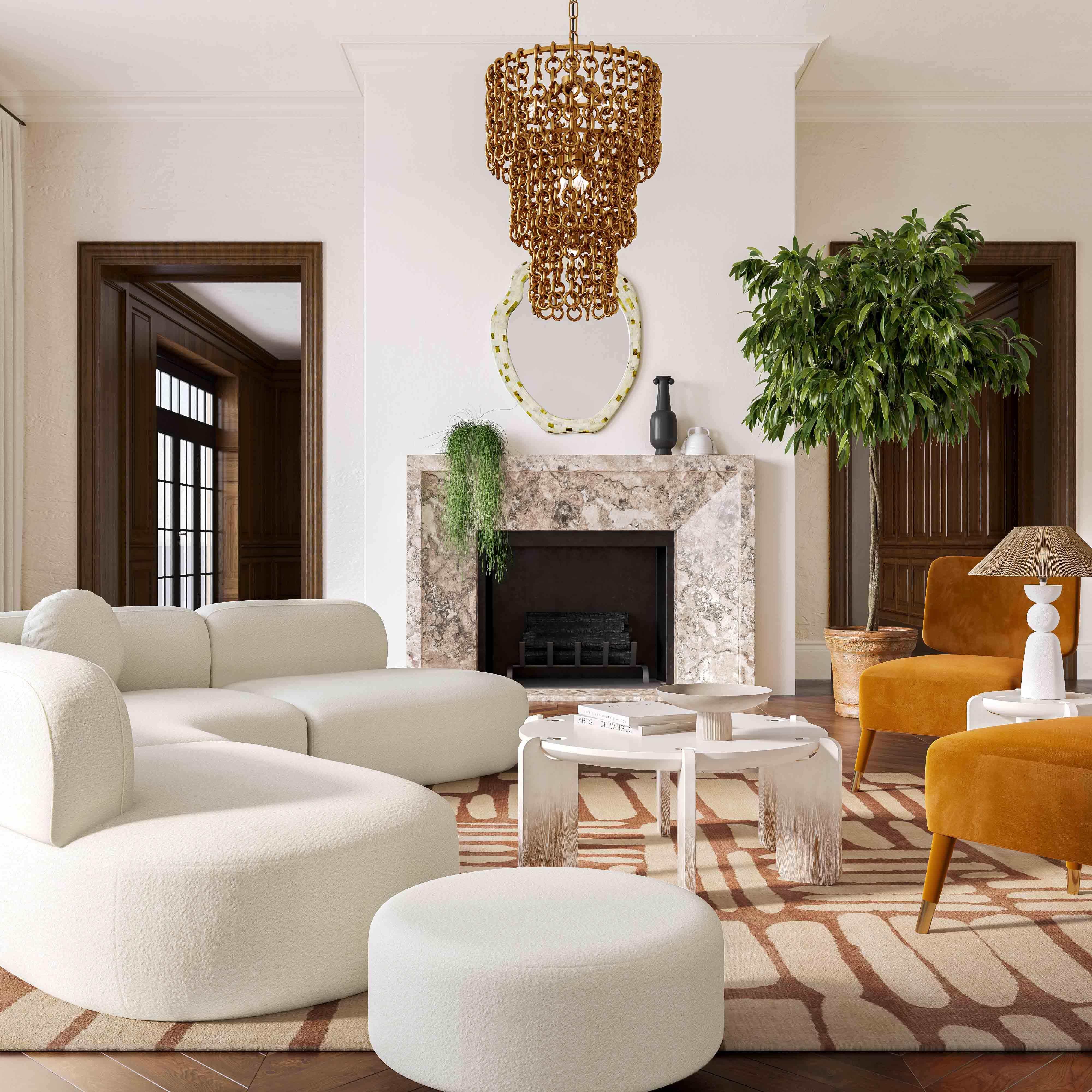 Broohah Performance Fabric Ottoman