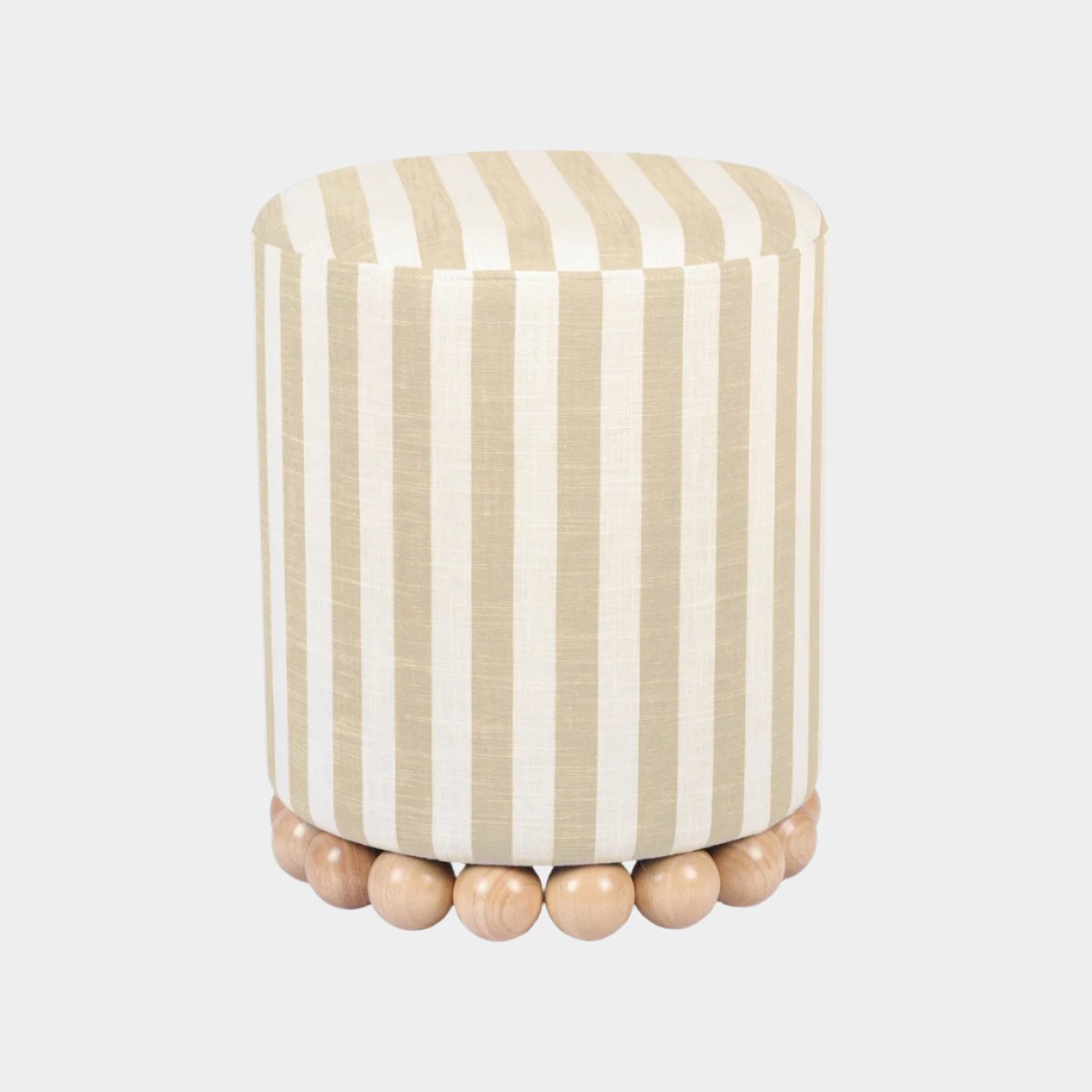 Dex Striped Linen Ottomans