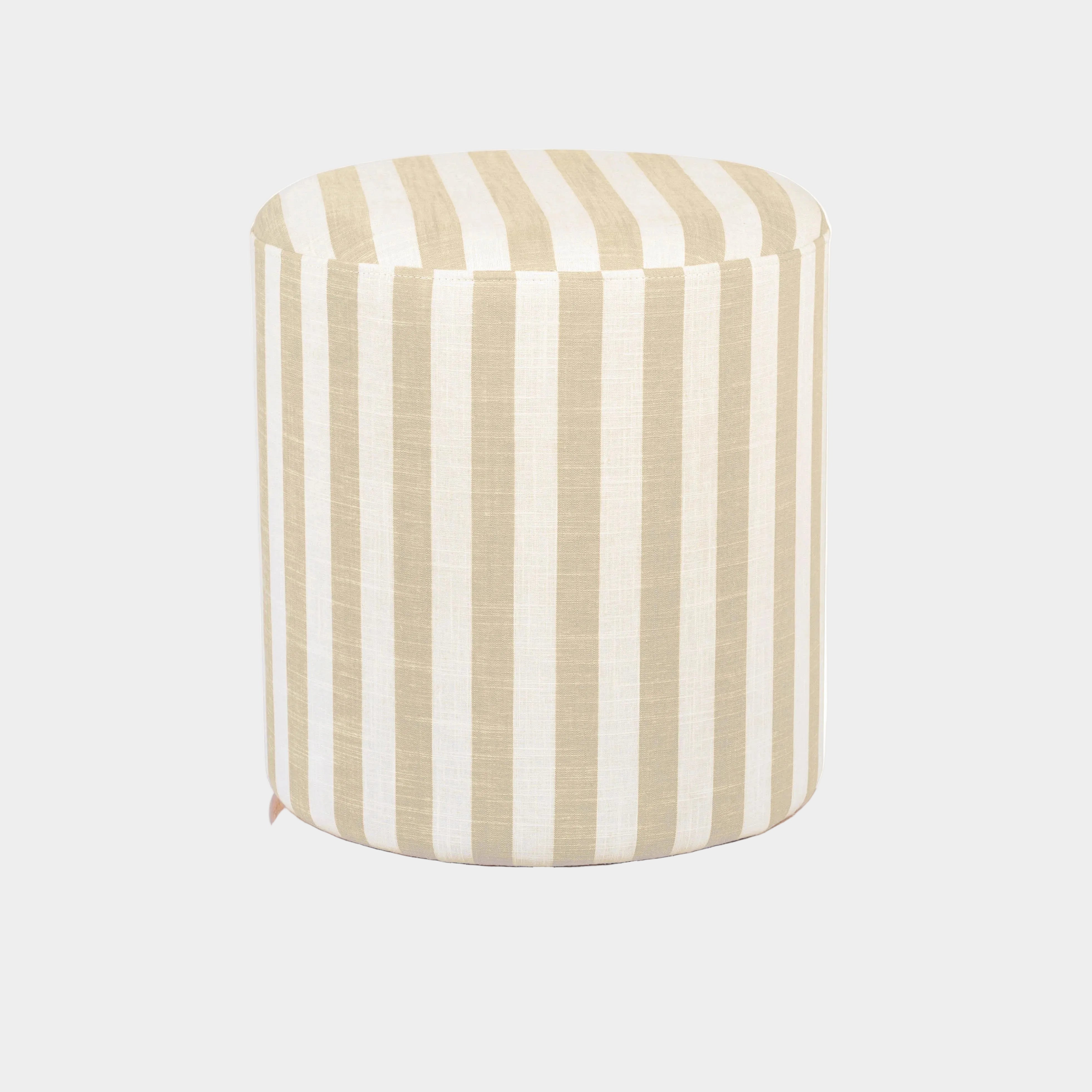 Dex Striped Linen Ottomans