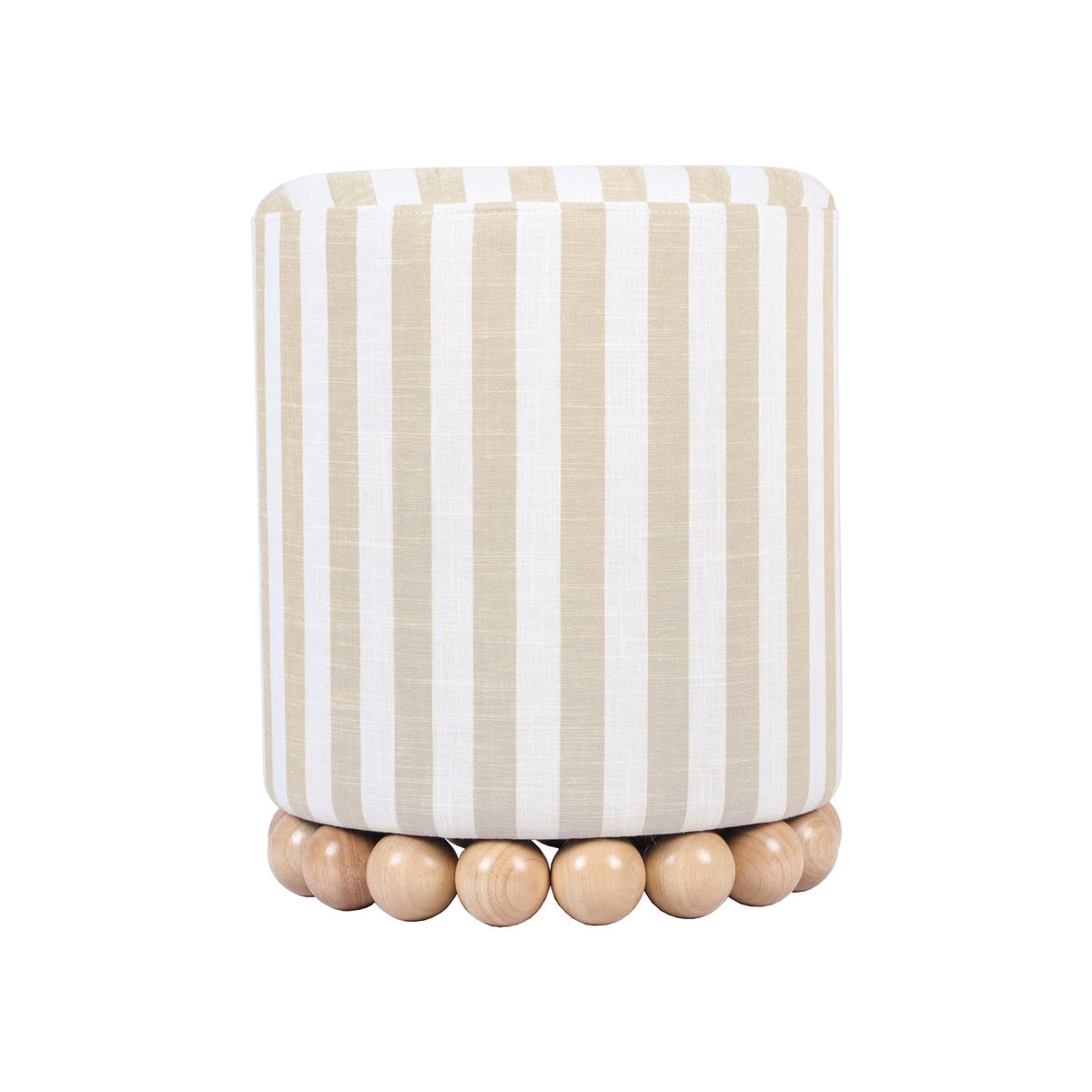 Dex Striped Linen Ottomans
