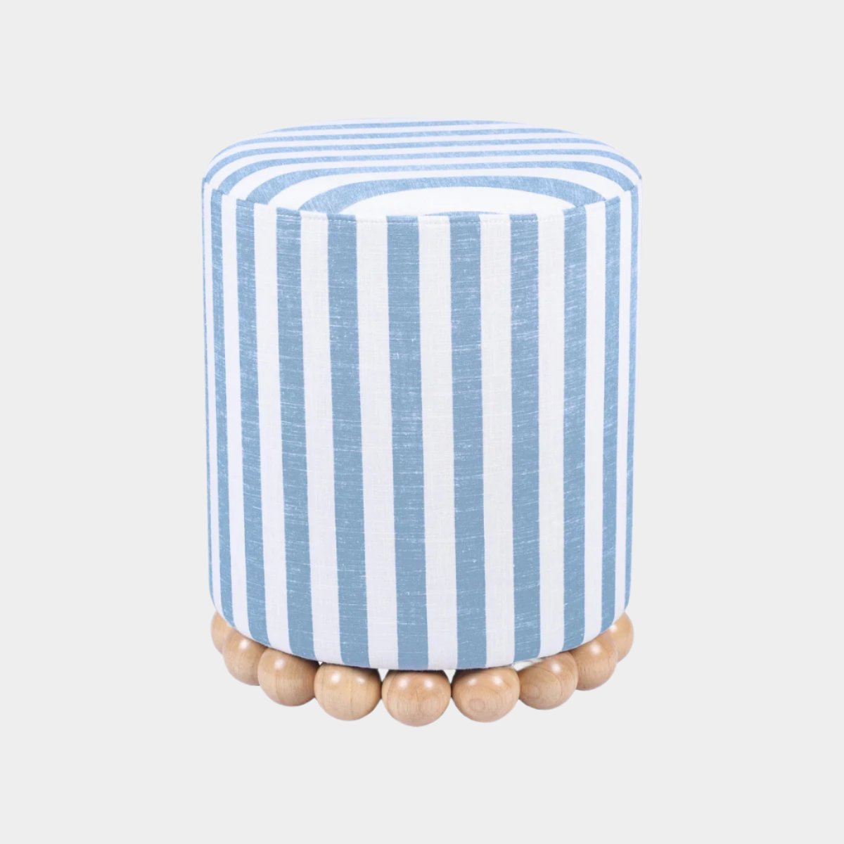 Dex Striped Linen Ottomans