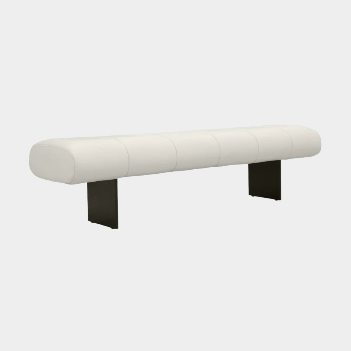 Banc en cuir vegan Karol Cream Performance