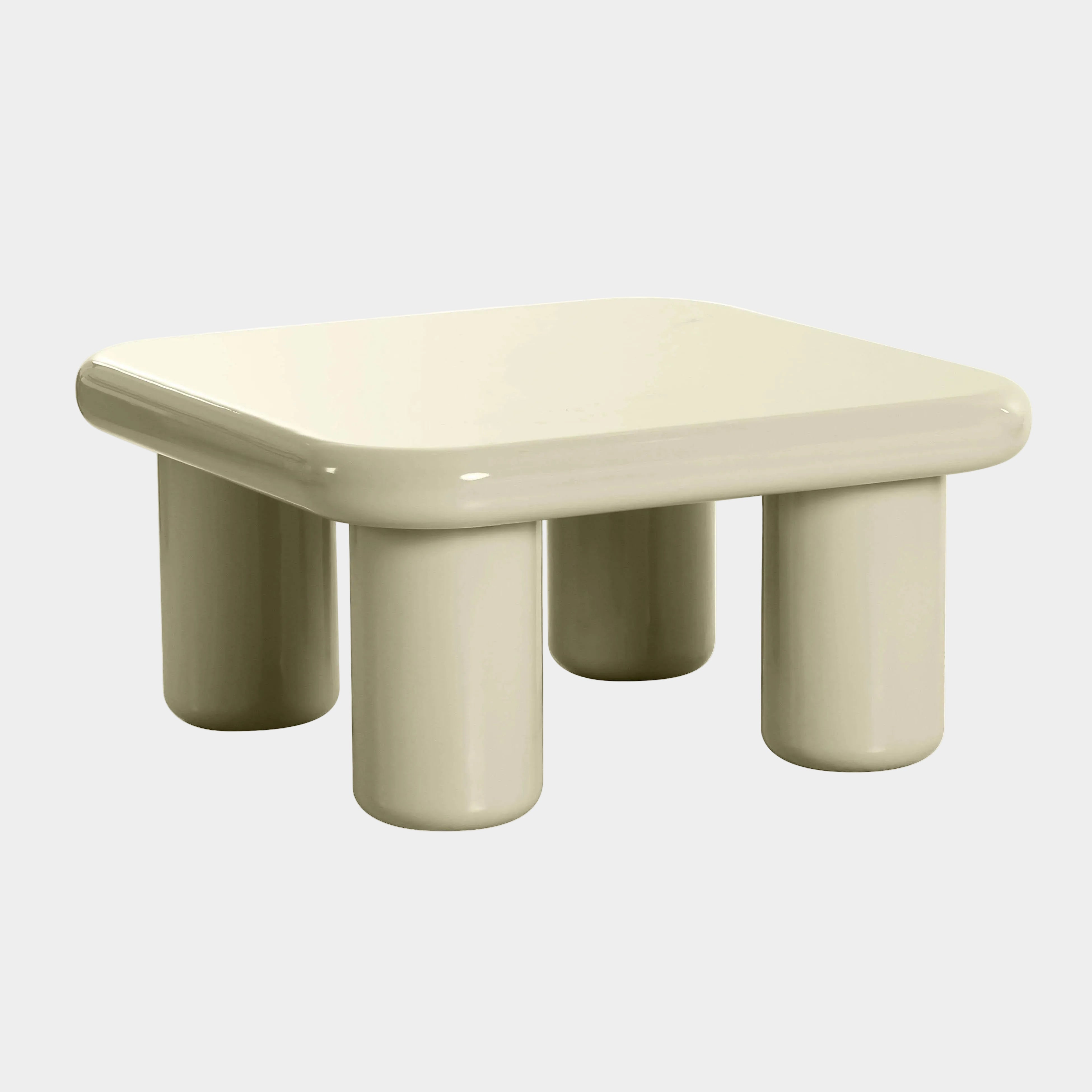 Memphis 33.5" Glossy Square Coffee Table