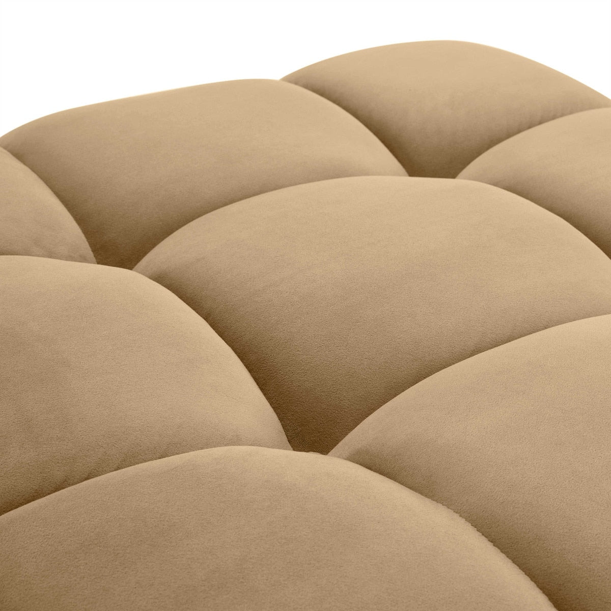 Calliope Cafe Au Lait Performance Ottoman modulaire en velours