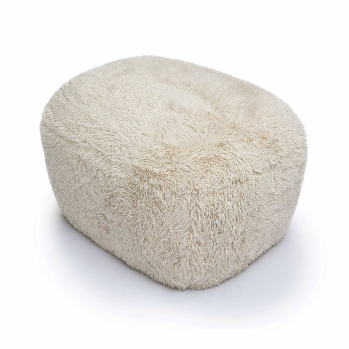 Pouf Britt en peau de mouton végétalienne