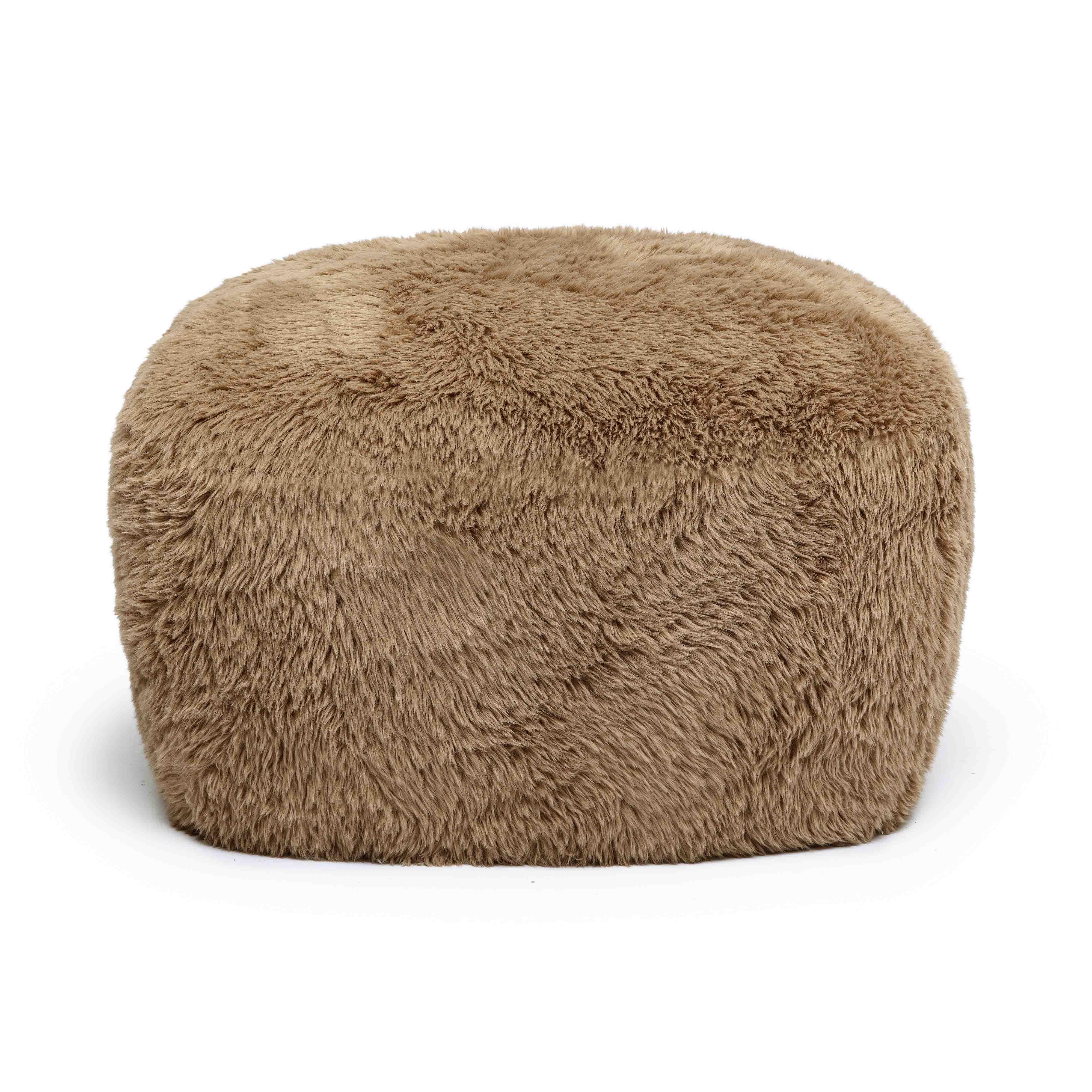 Britt Contract-Grade Vegan Shearling Ottoman