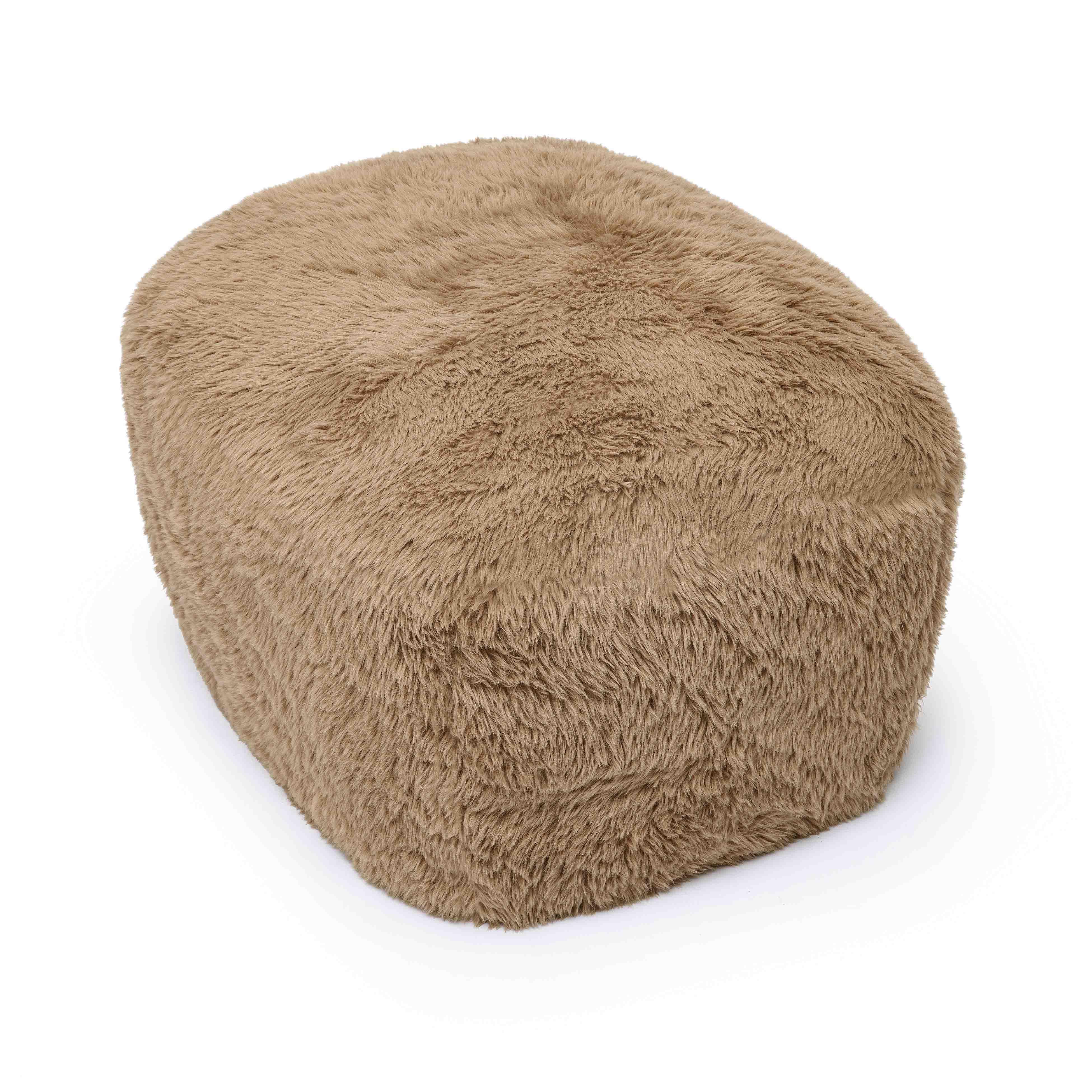 Britt Contract-Grade Vegan Shearling Ottoman